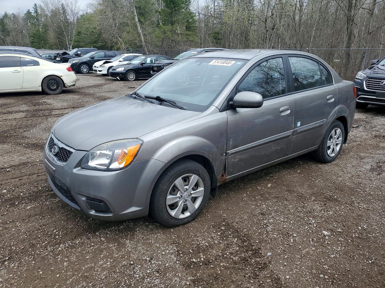 2010 Kia Rio Lx Серый vin: KNADH4B35A6622730