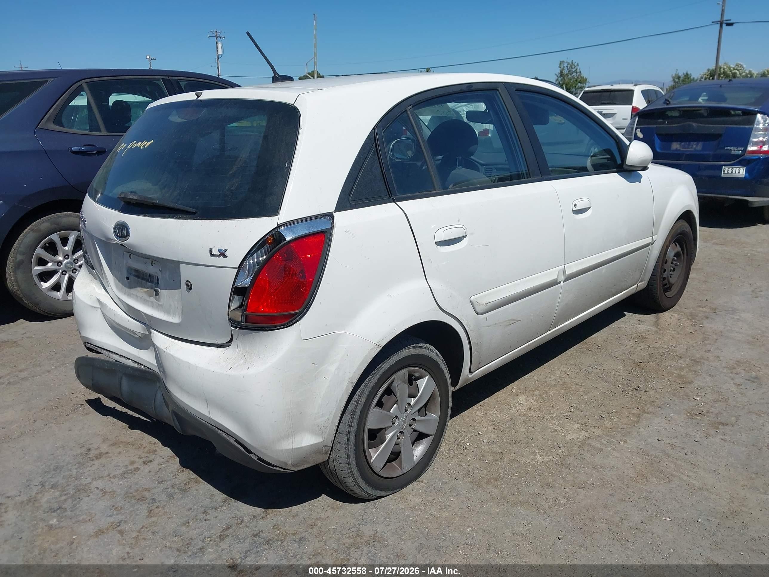 2010 Kia Rio Lx Белый vin: KNADH5A34A6646704