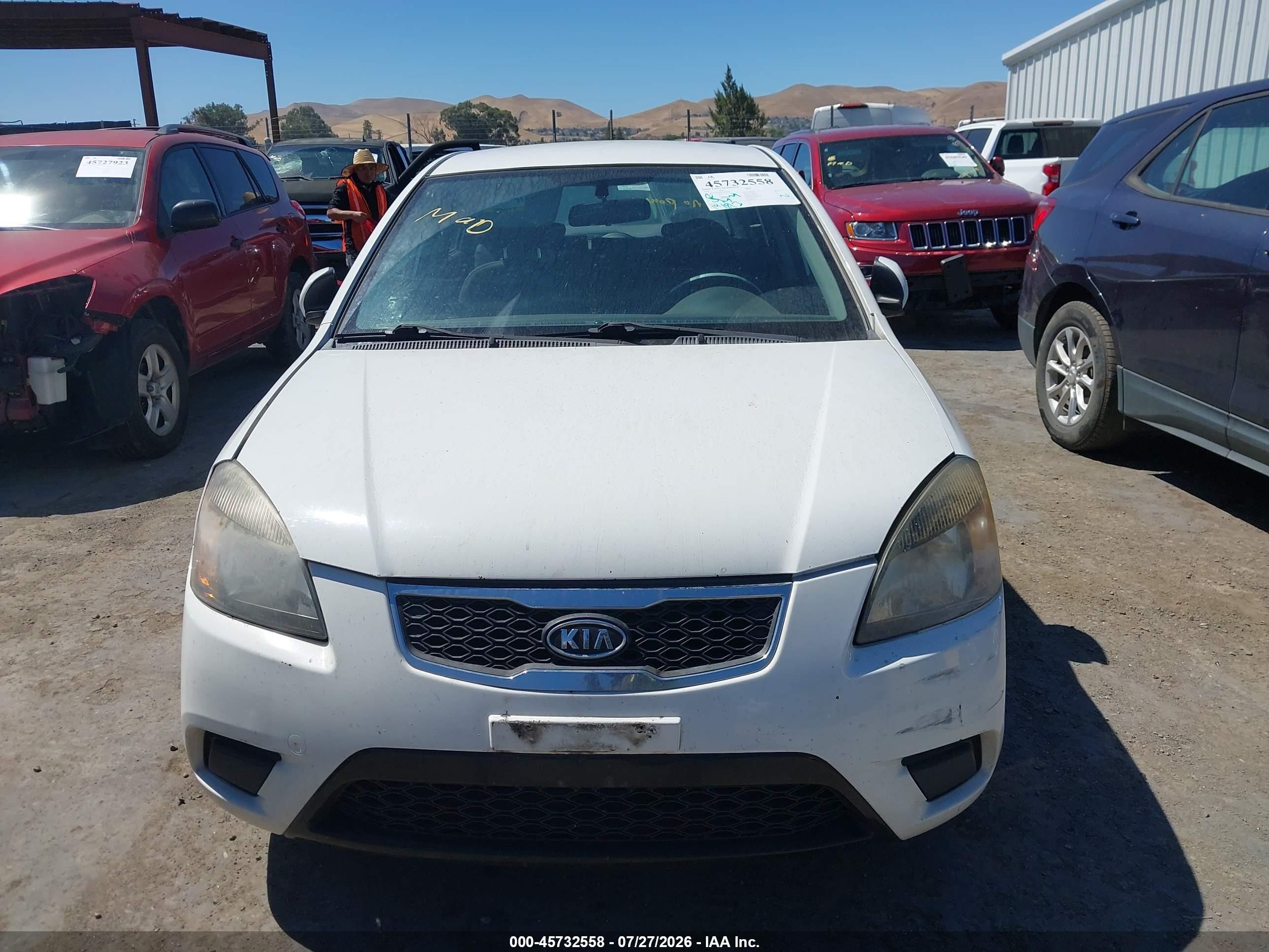 2010 Kia Rio Lx Белый vin: KNADH5A34A6646704