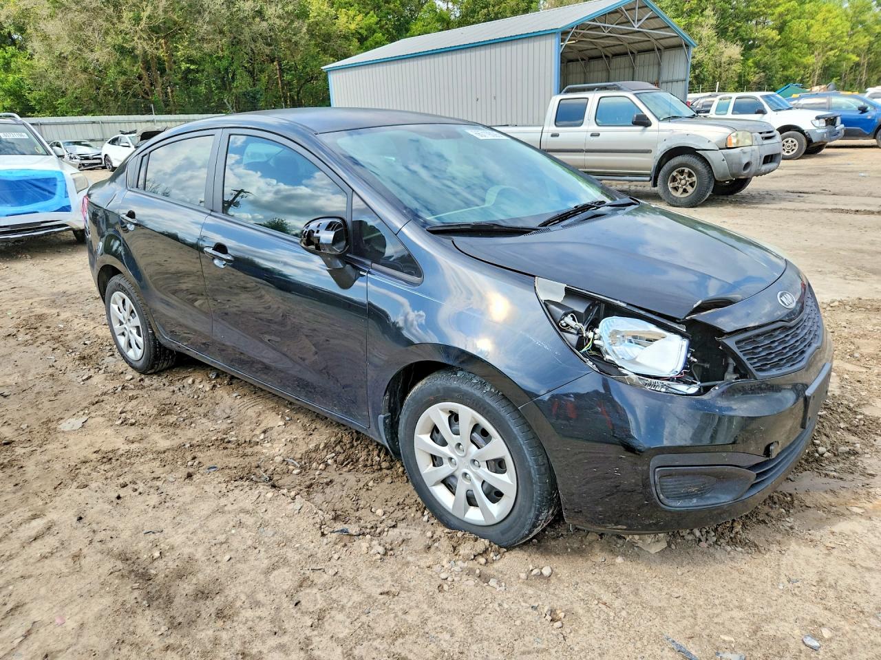2012 Kia Rio Lx Black vin: KNADM4A30C6046948