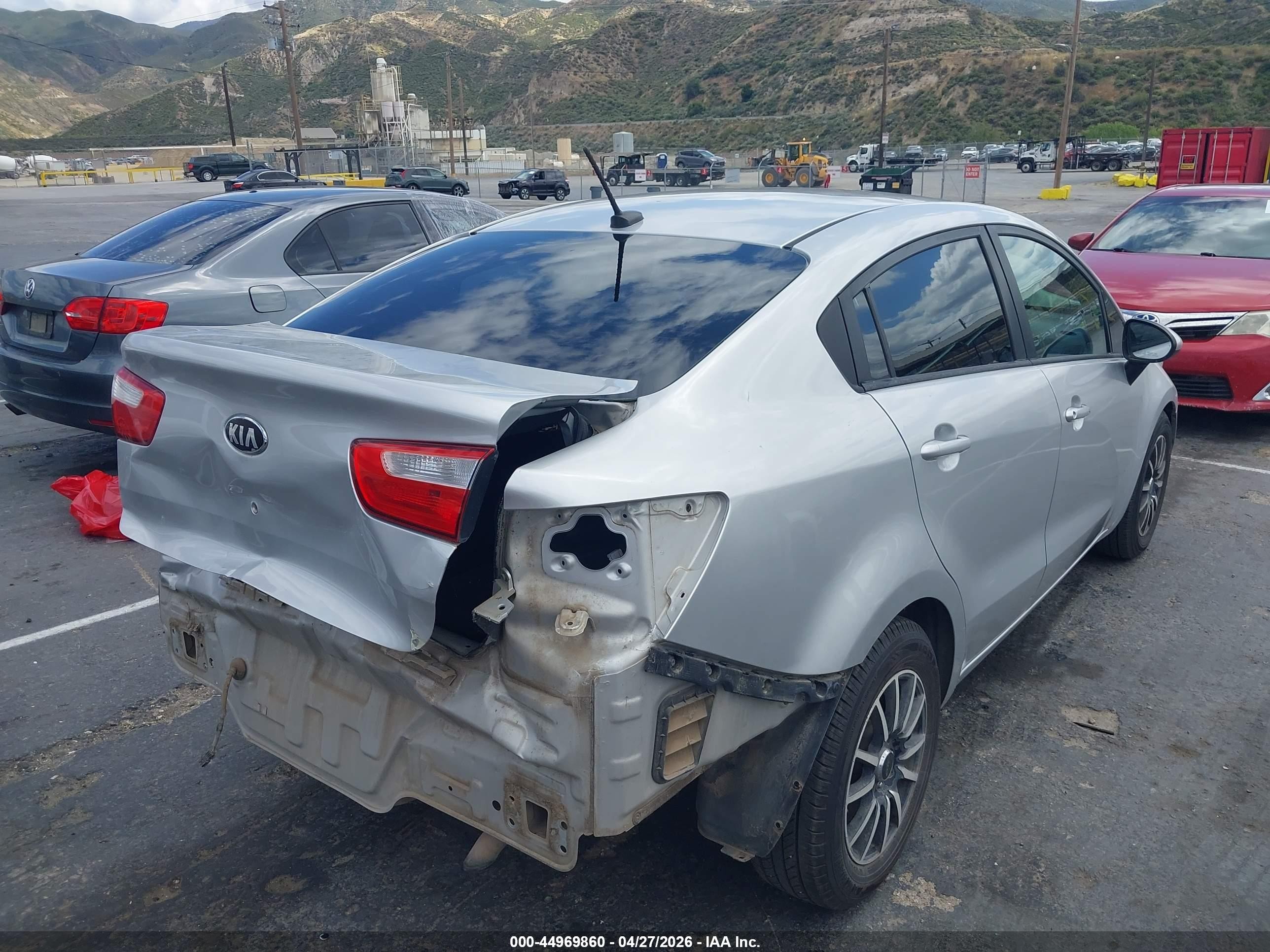 2012 Kia Rio Lx Silver vin: KNADM4A30C6064205