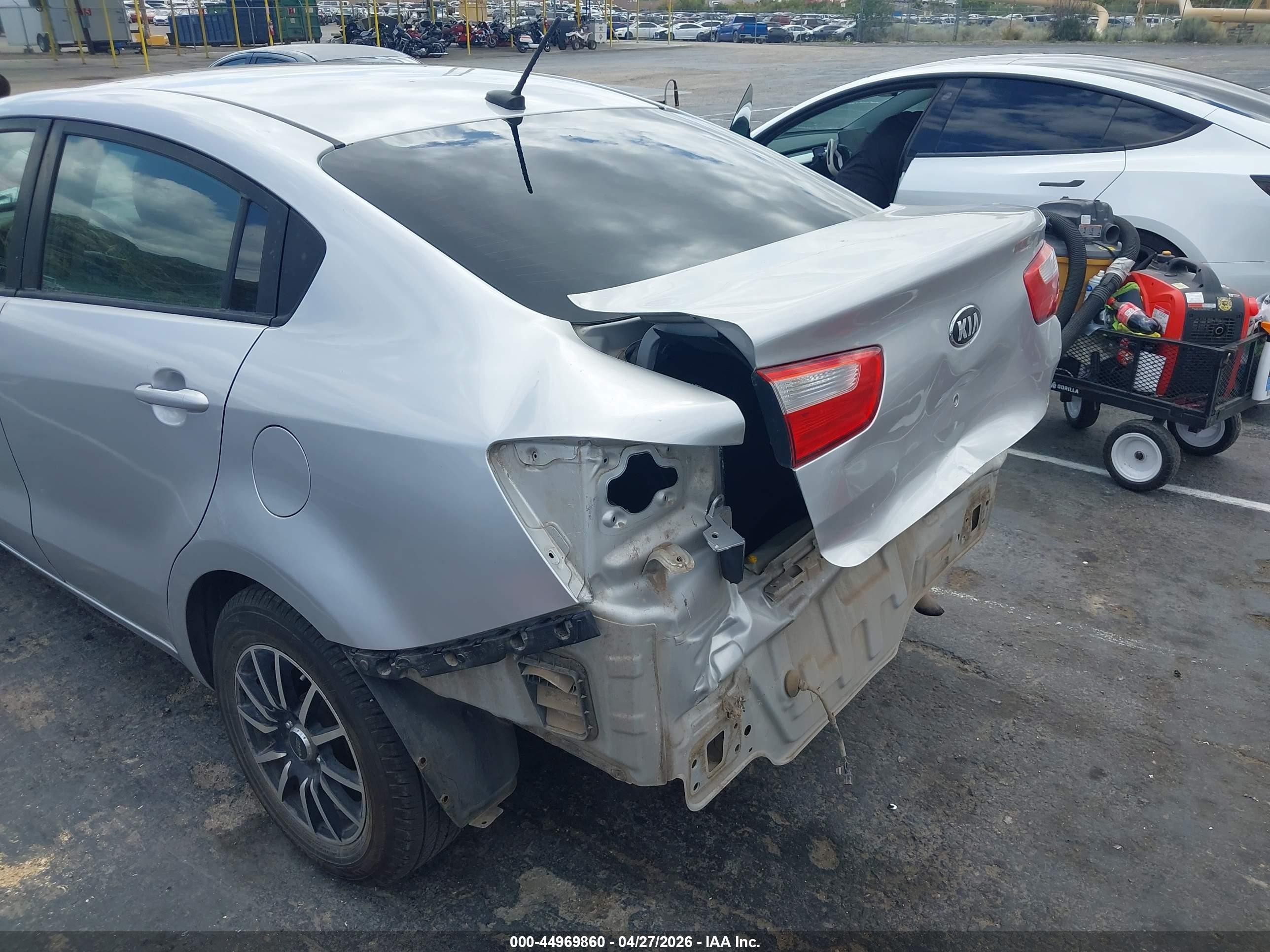 2012 Kia Rio Lx Silver vin: KNADM4A30C6064205