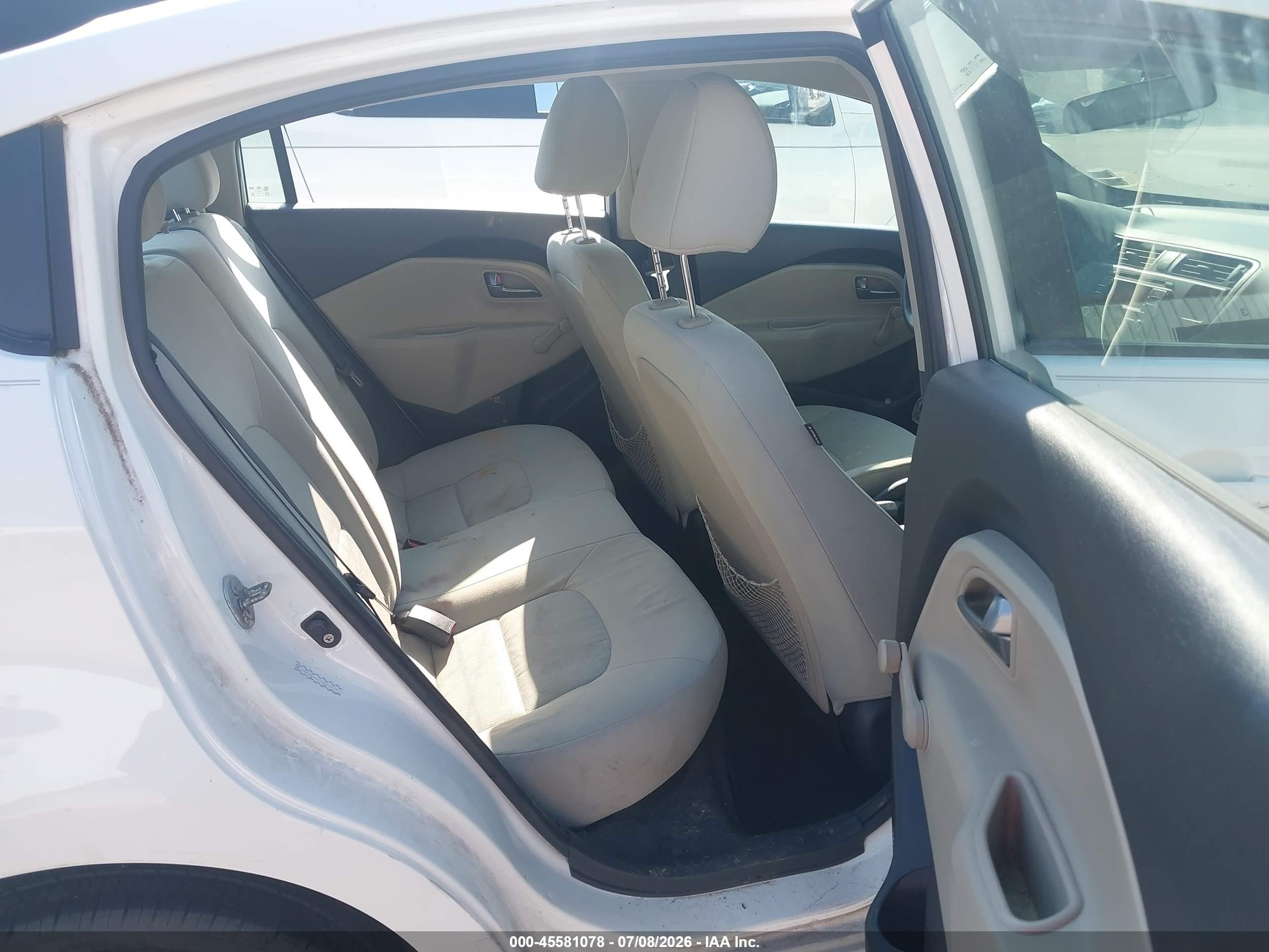 2012 Kia Rio Lx White vin: KNADM4A30C6076273