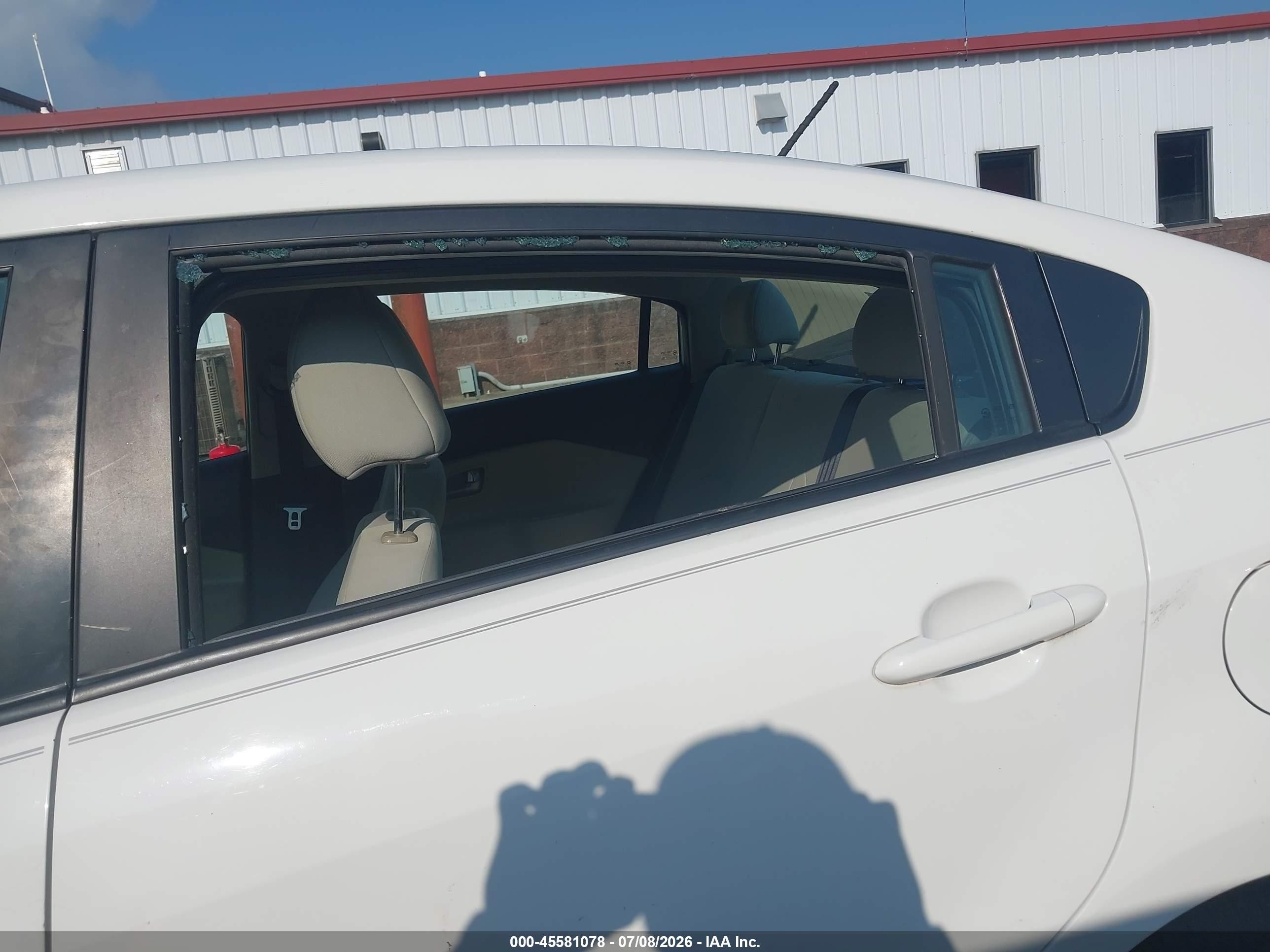 2012 Kia Rio Lx White vin: KNADM4A30C6076273