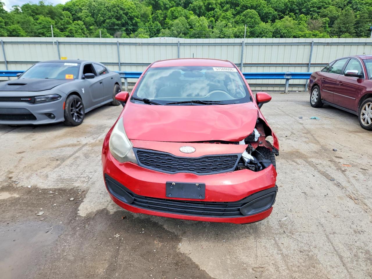 2013 Kia Rio Lx Burgundy vin: KNADM4A30D6114263