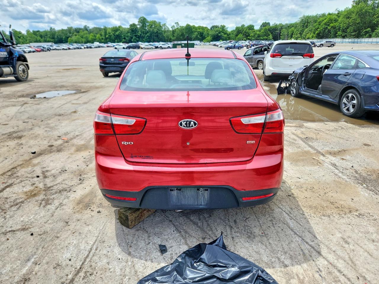 2013 Kia Rio Lx Burgundy vin: KNADM4A30D6114263