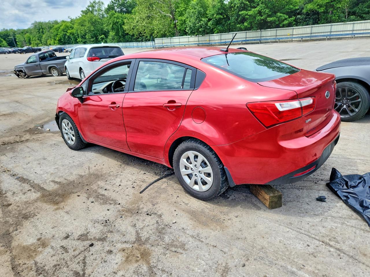 2013 Kia Rio Lx Burgundy vin: KNADM4A30D6114263