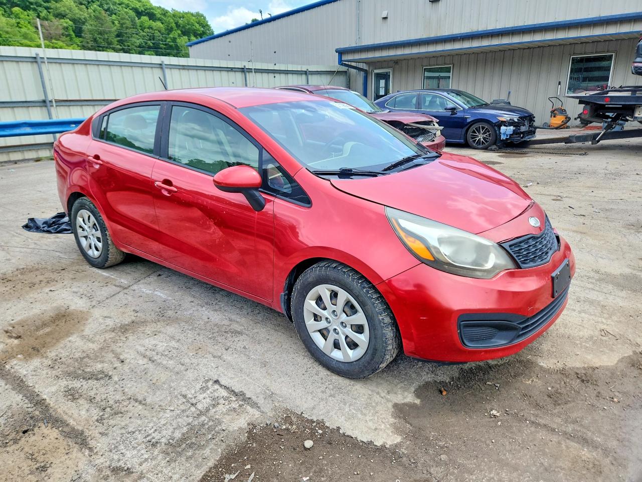 2013 Kia Rio Lx Burgundy vin: KNADM4A30D6114263