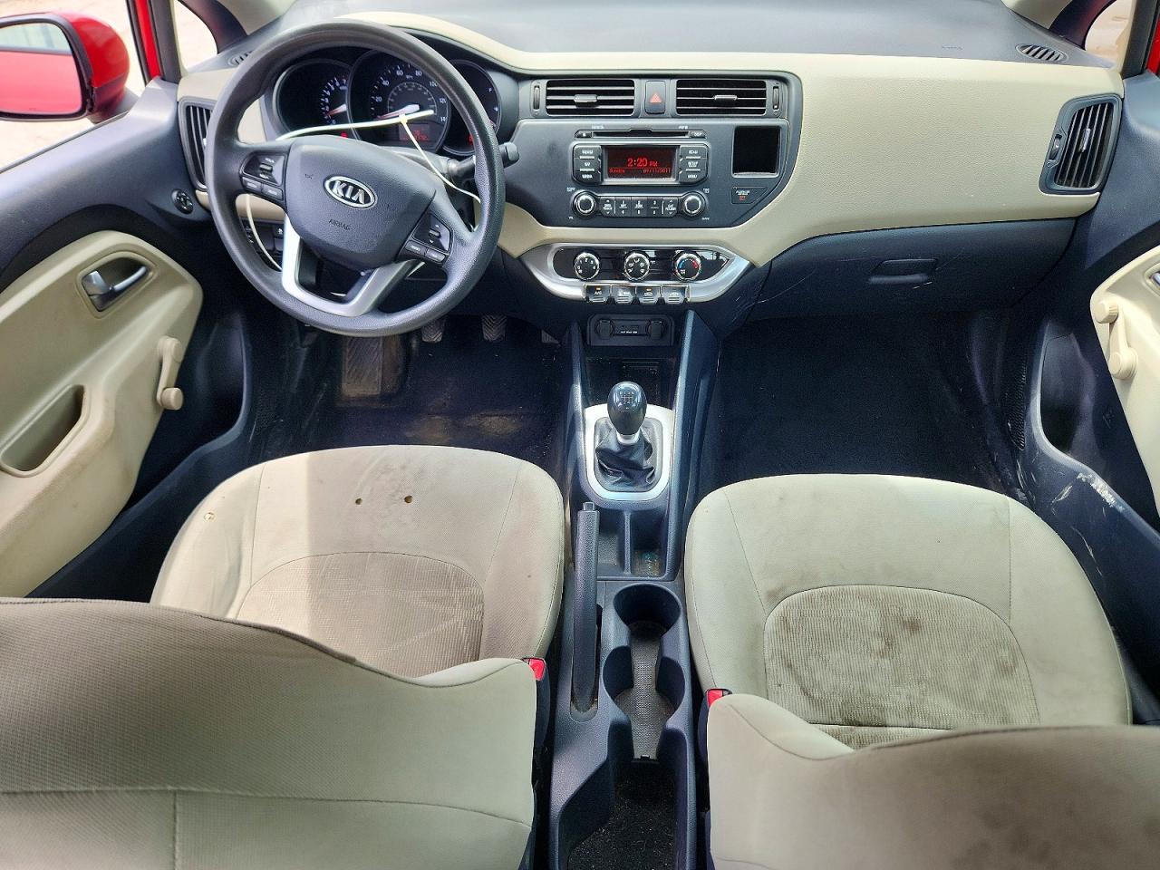 2013 Kia Rio Lx Burgundy vin: KNADM4A30D6114263