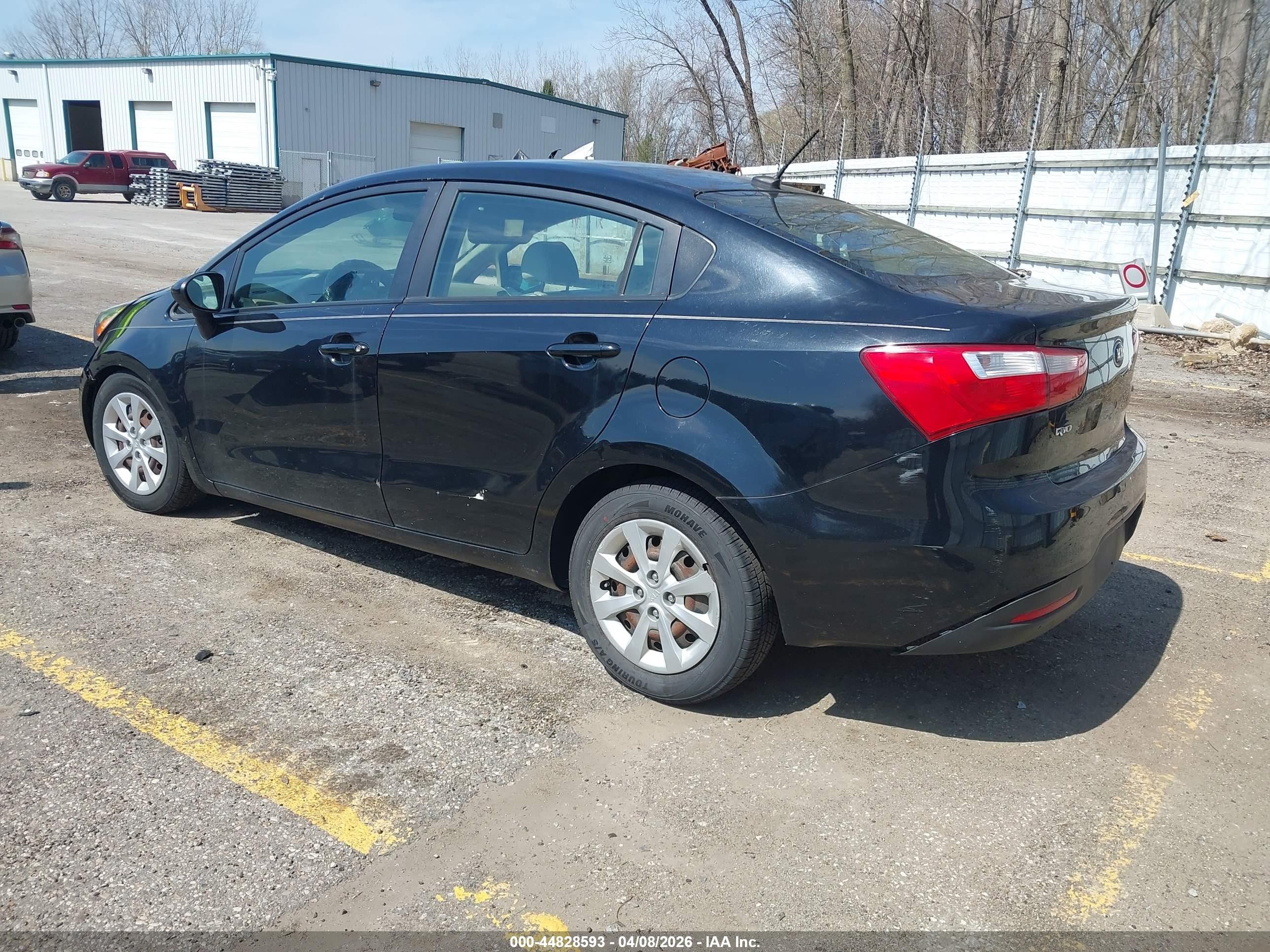 2013 Kia Rio Lx Black vin: KNADM4A30D6170915