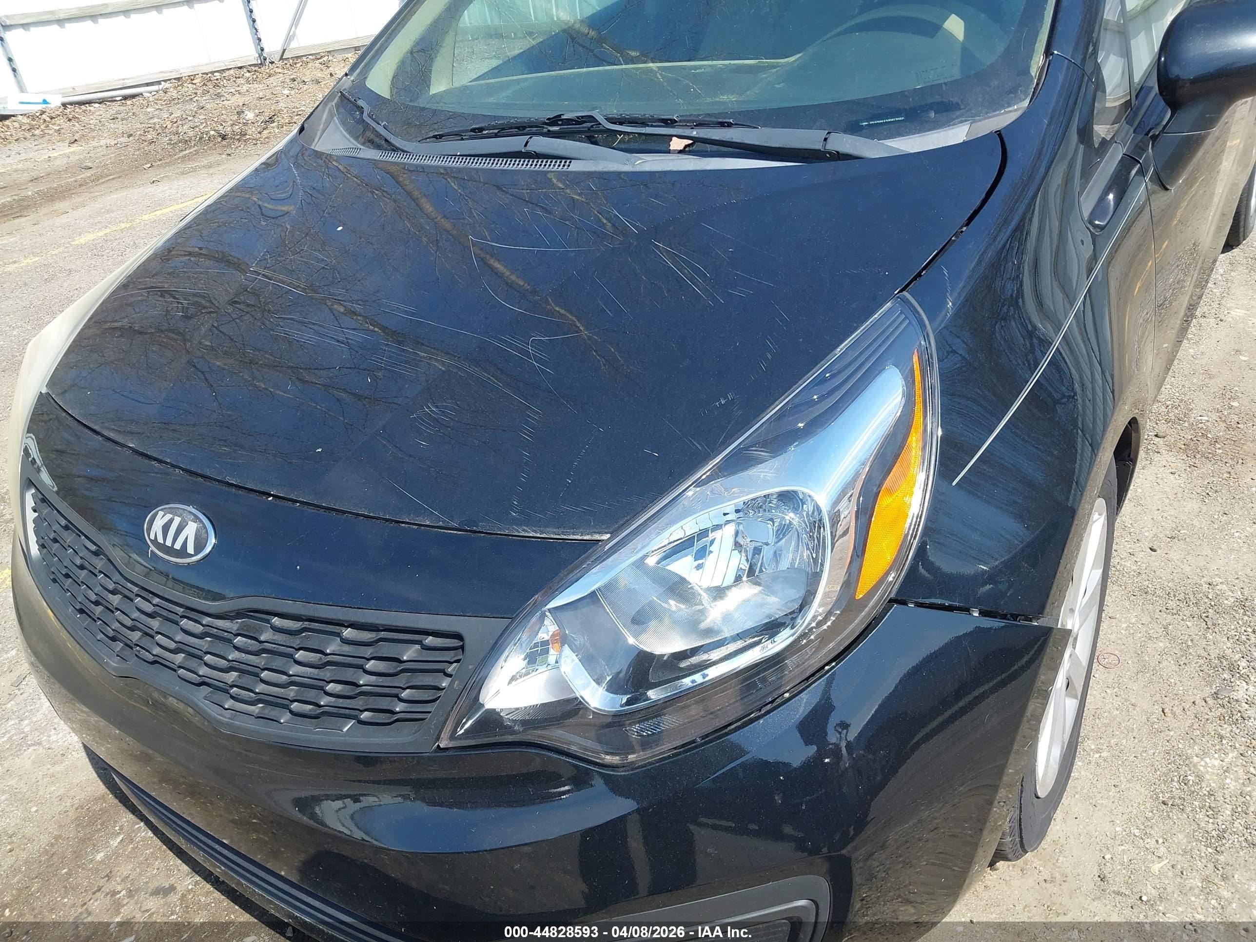 2013 Kia Rio Lx Black vin: KNADM4A30D6170915