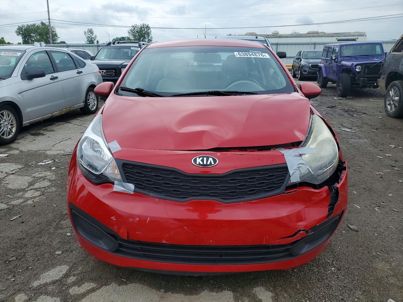 2013 Kia Rio Lx Красный vin: KNADM4A30D6209891