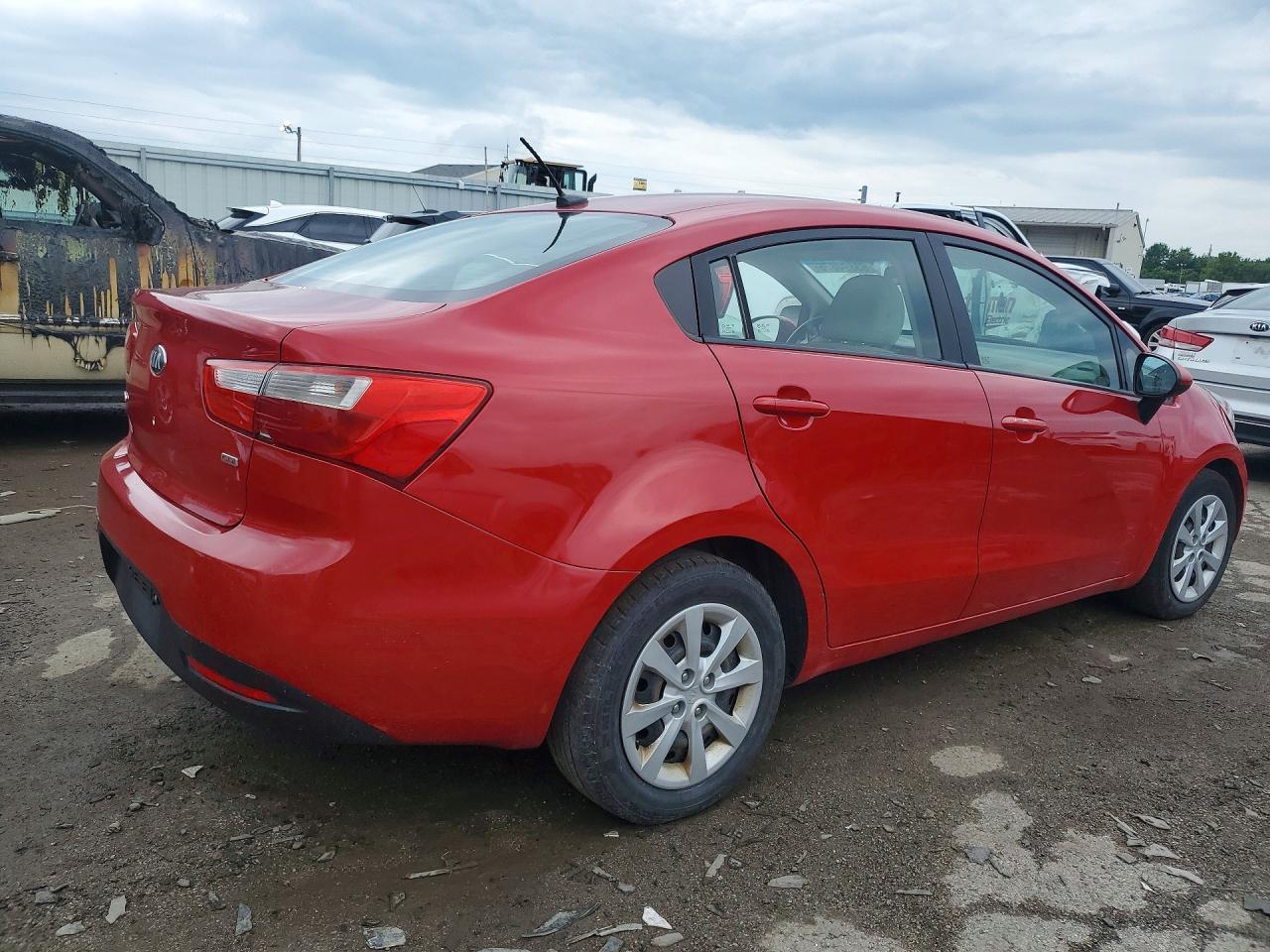 2013 Kia Rio Lx Красный vin: KNADM4A30D6209891