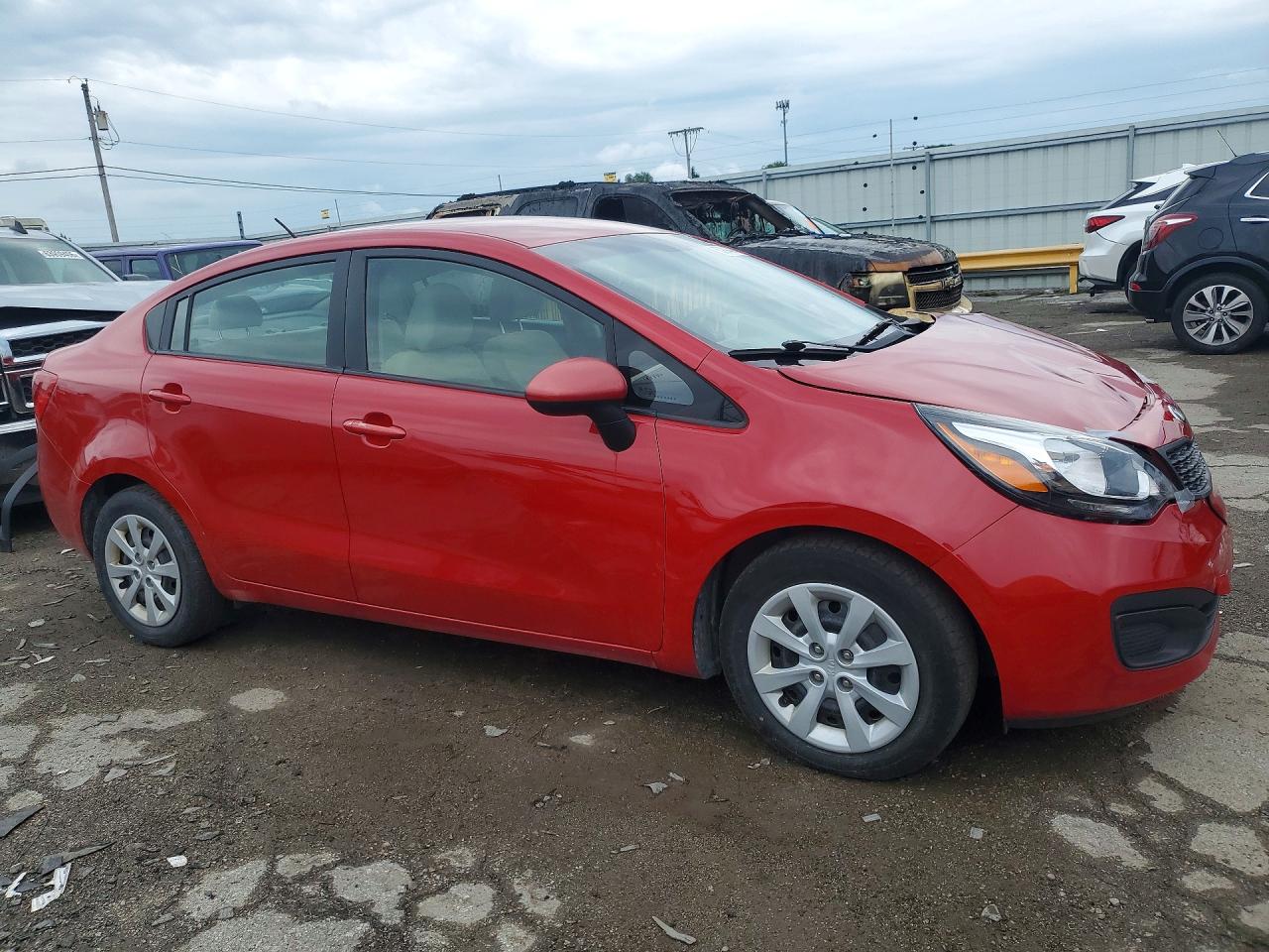 2013 Kia Rio Lx Красный vin: KNADM4A30D6209891