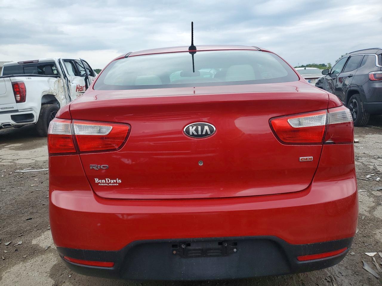 2013 Kia Rio Lx Красный vin: KNADM4A30D6209891