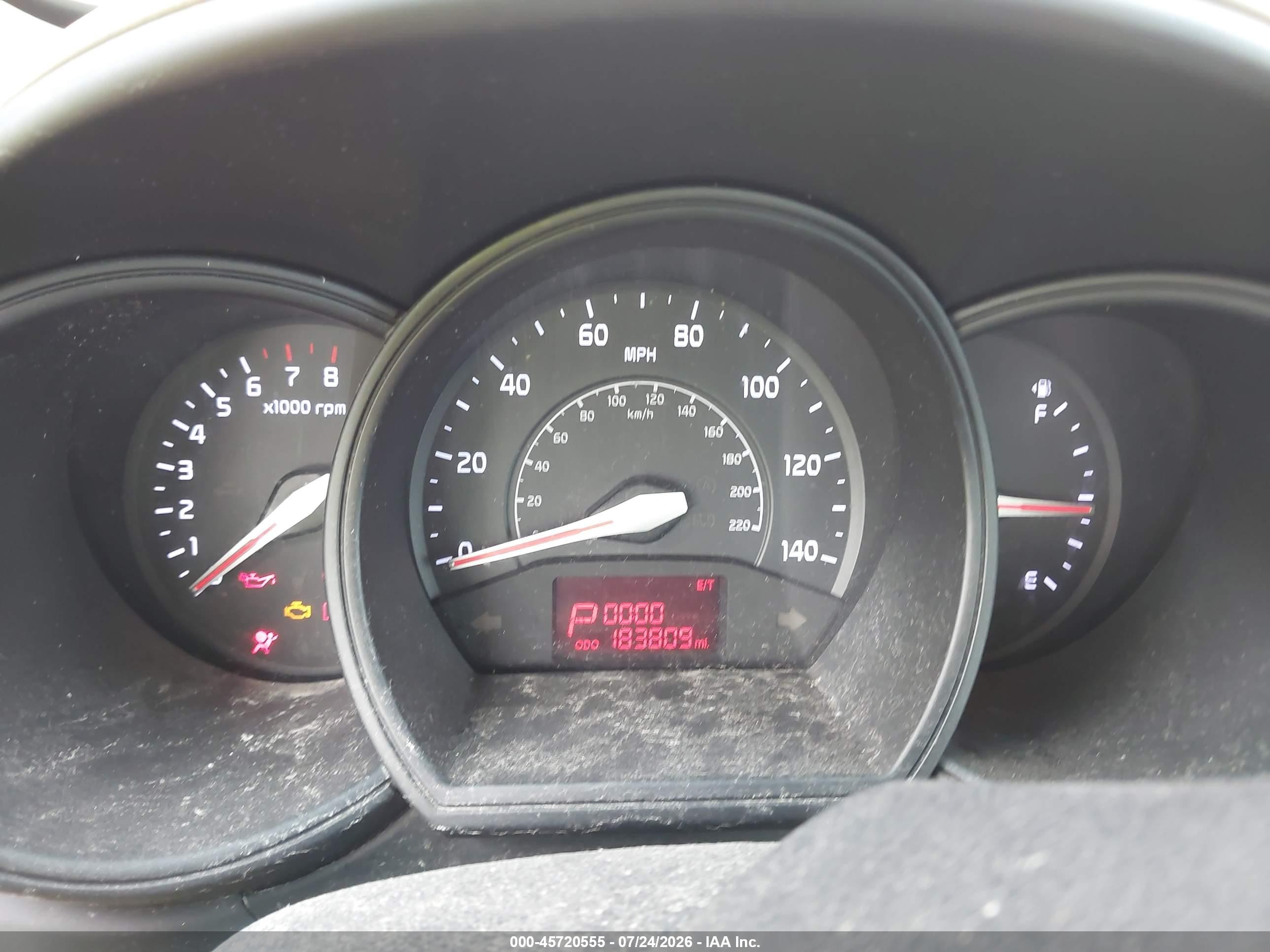 2013 Kia Rio Lx Red vin: KNADM4A30D6218137