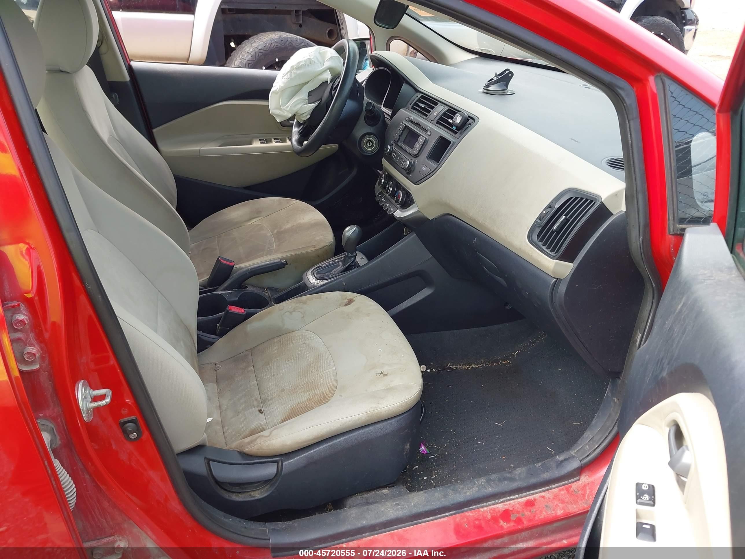 2013 Kia Rio Lx Red vin: KNADM4A30D6218137