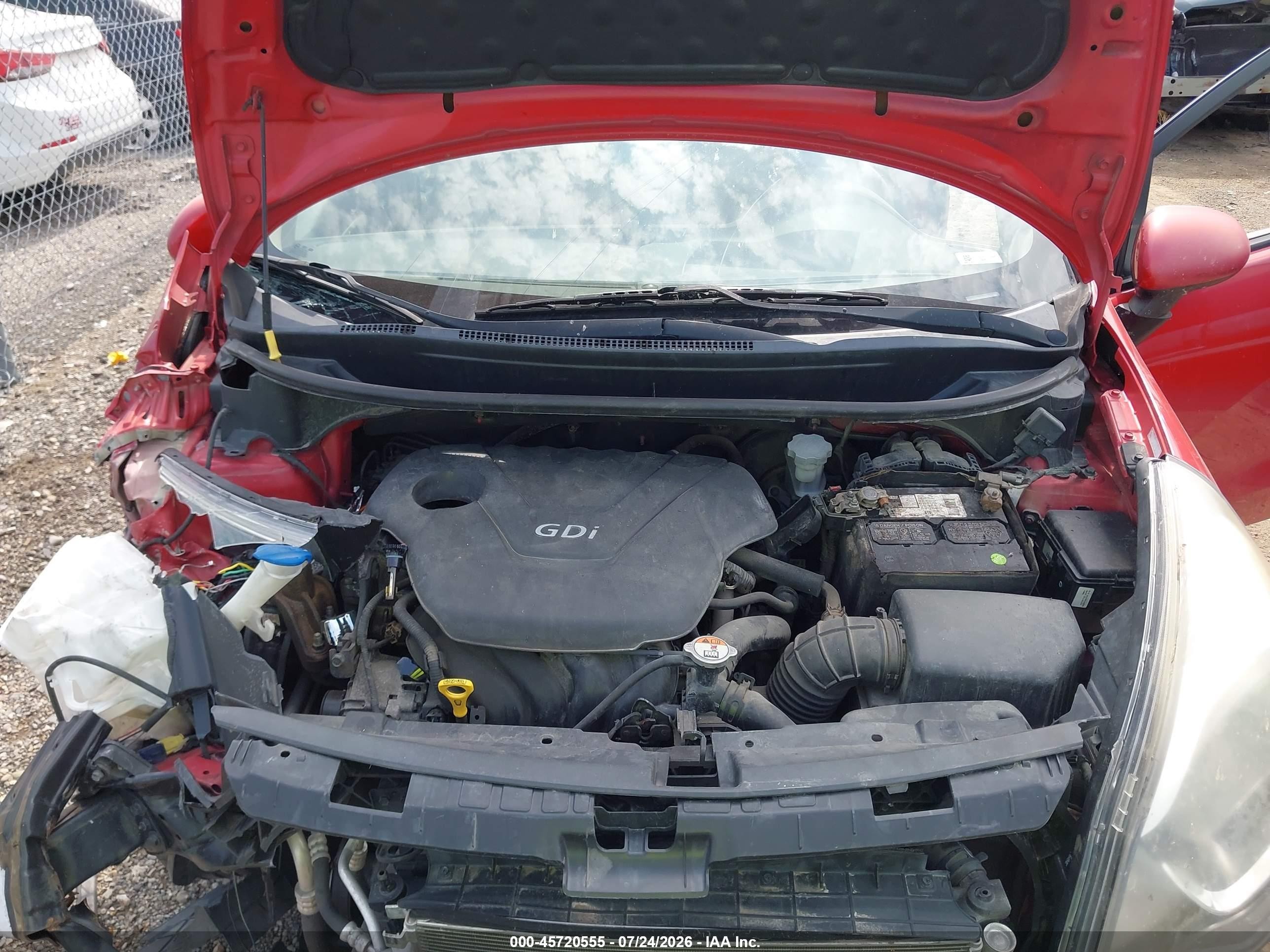 2013 Kia Rio Lx Red vin: KNADM4A30D6218137
