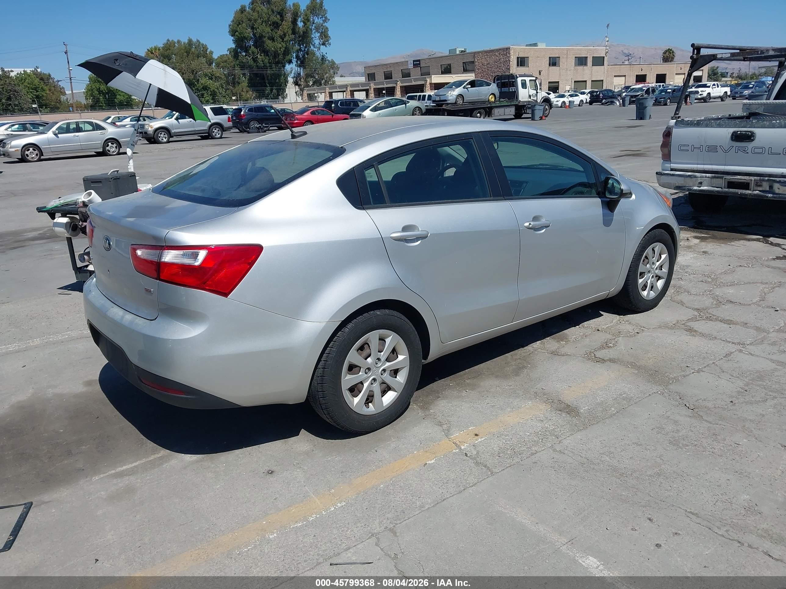 2013 Kia Rio Lx Silver vin: KNADM4A30D6289757