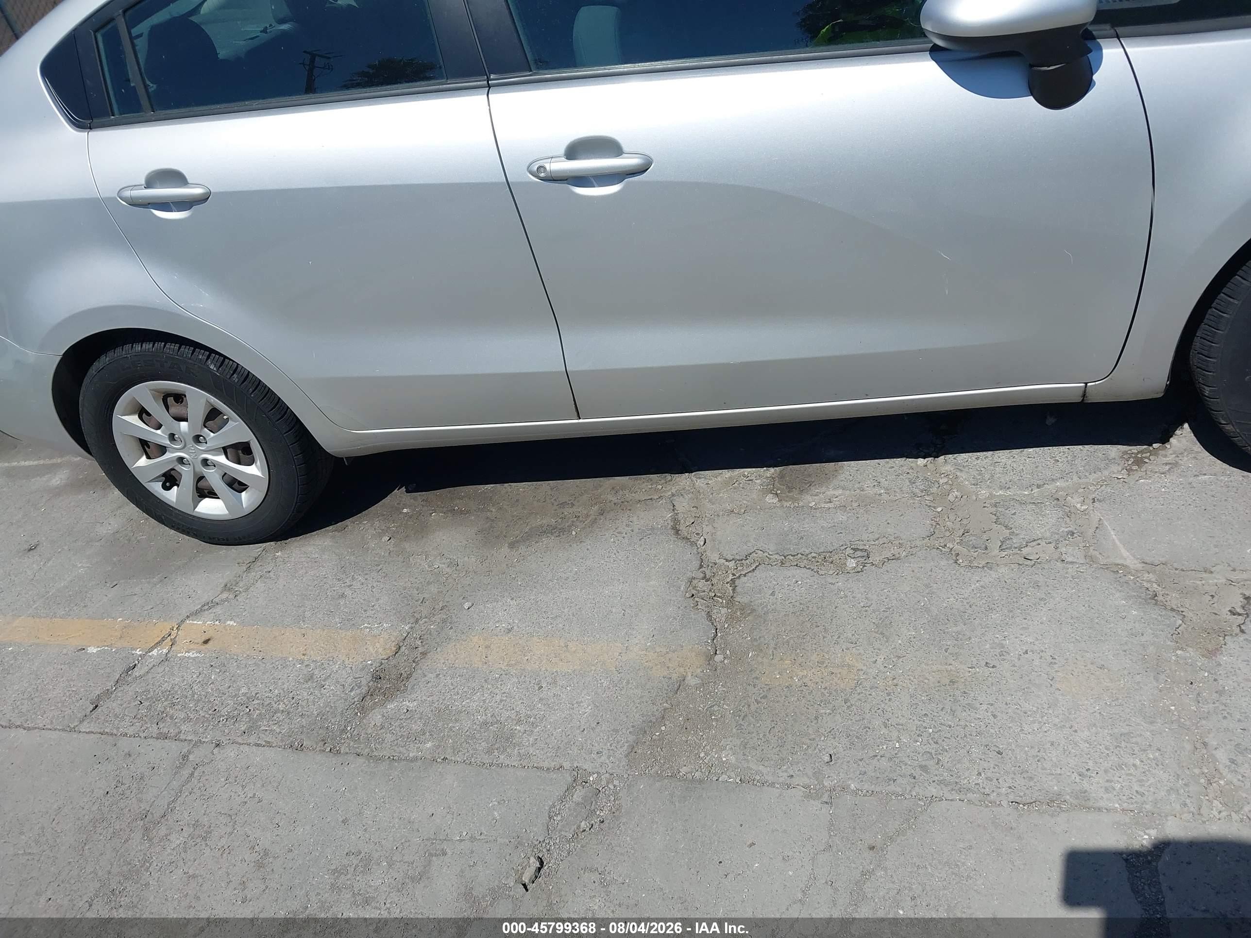 2013 Kia Rio Lx Silver vin: KNADM4A30D6289757