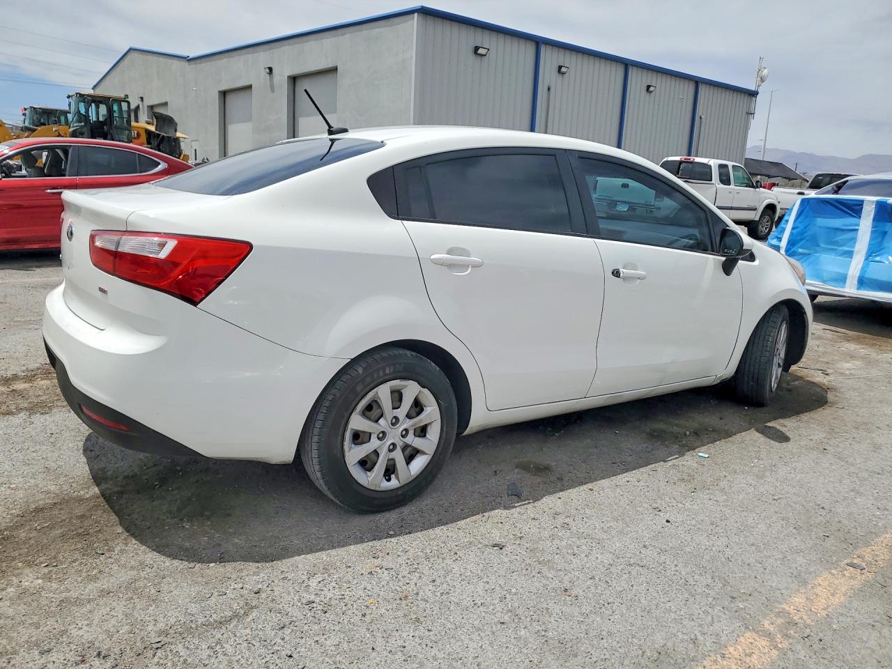 2013 Kia Rio Lx White vin: KNADM4A30D6293579