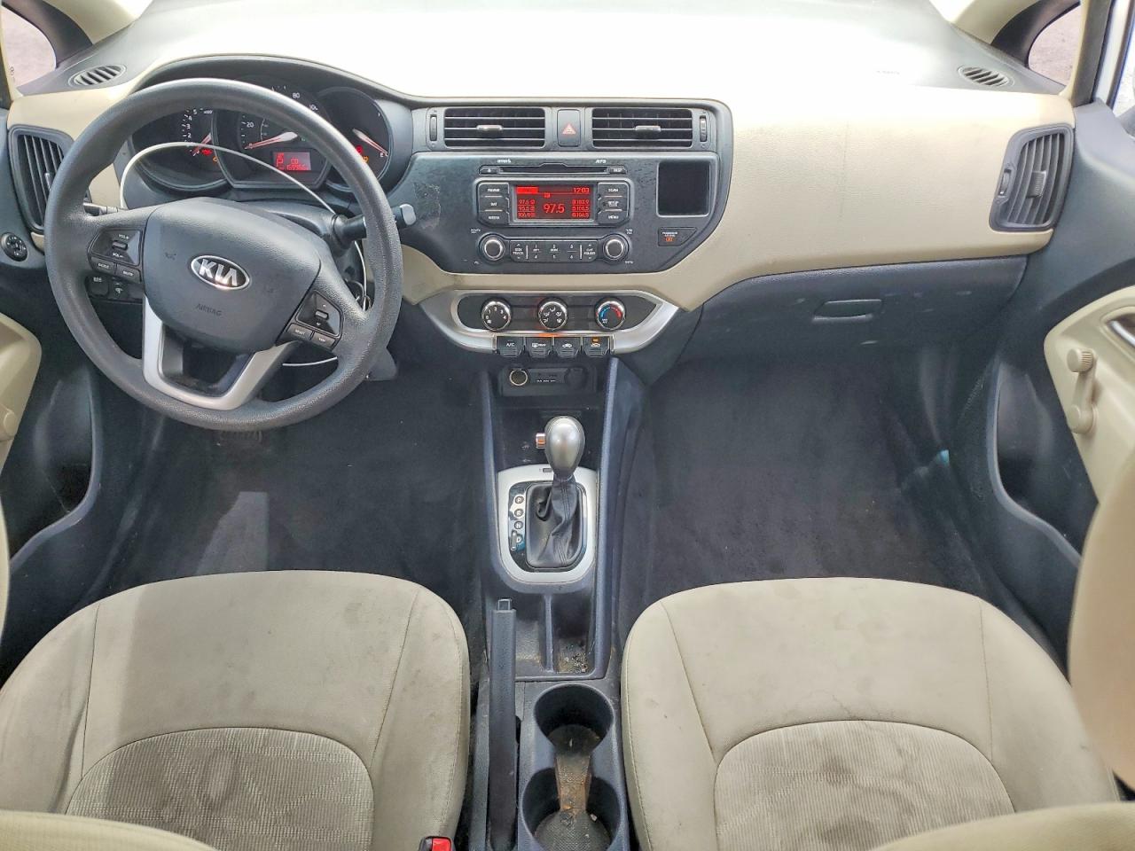 2013 Kia Rio Lx White vin: KNADM4A30D6293579