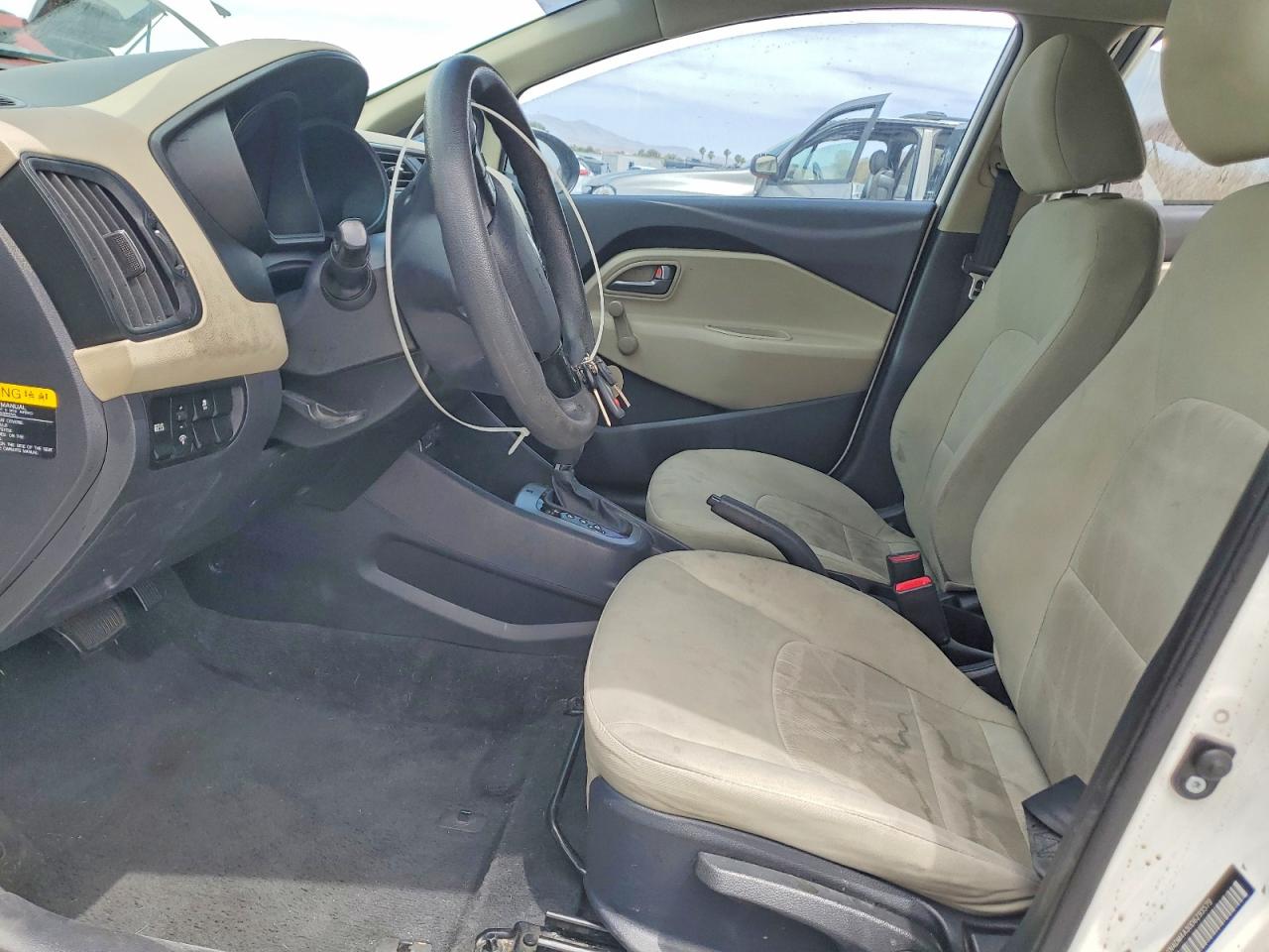 2013 Kia Rio Lx White vin: KNADM4A30D6293579