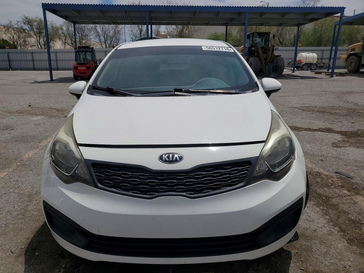 2013 Kia Rio Lx White vin: KNADM4A30D6293579