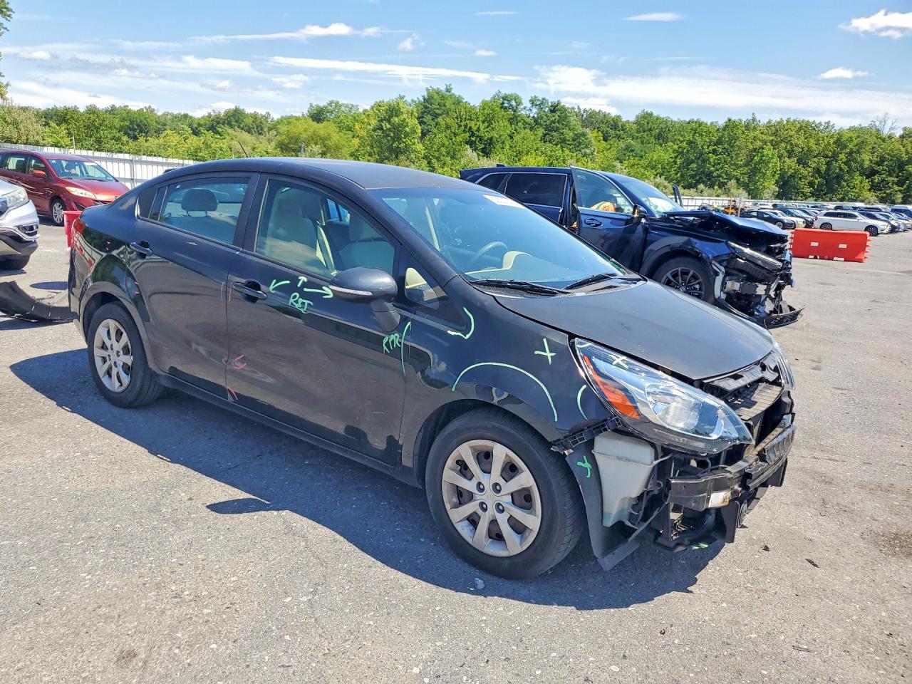 2013 Kia Rio Lx Black vin: KNADM4A30D6294649