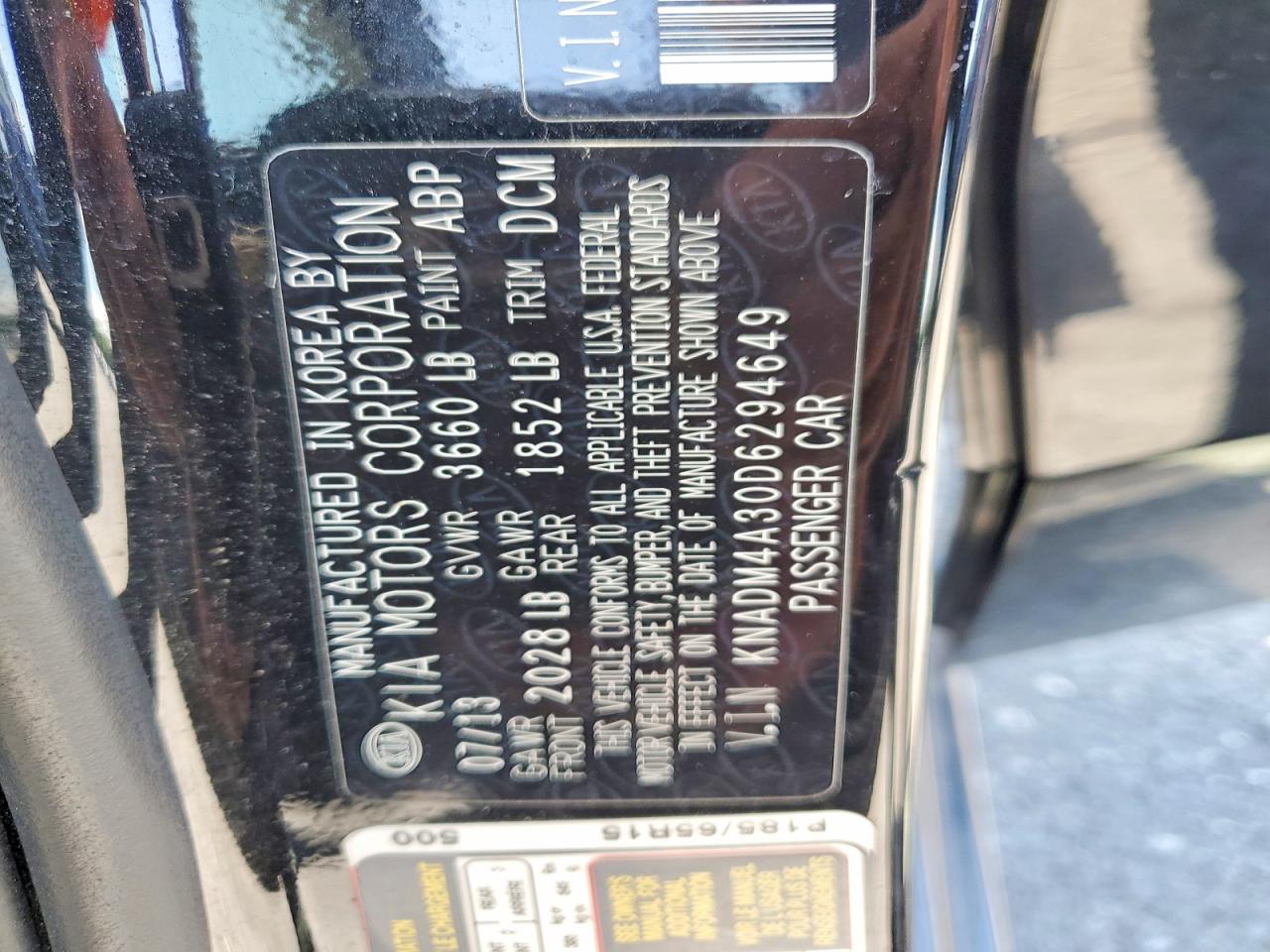 2013 Kia Rio Lx Black vin: KNADM4A30D6294649