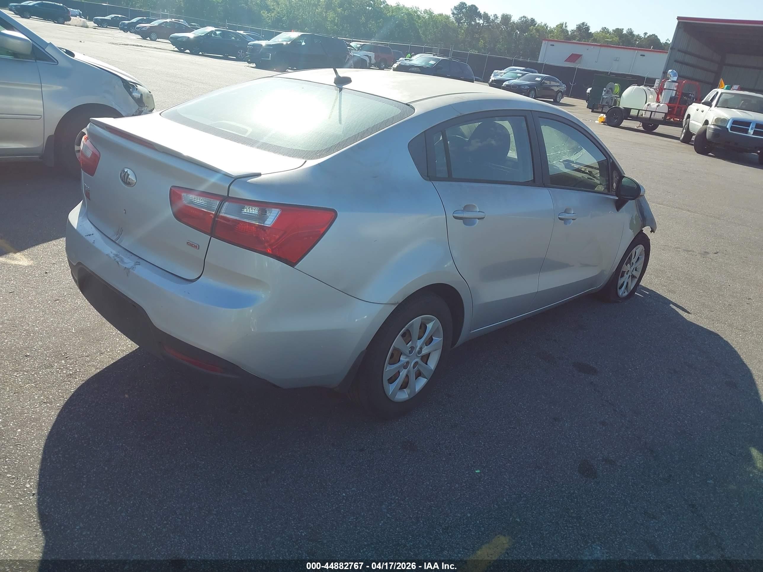 2013 Kia Rio Lx Silver vin: KNADM4A30D6300045