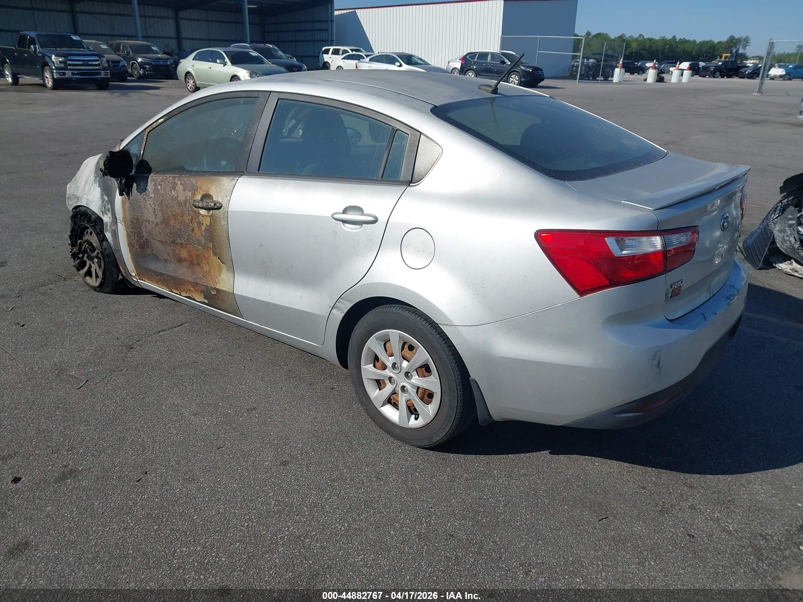 2013 Kia Rio Lx Silver vin: KNADM4A30D6300045