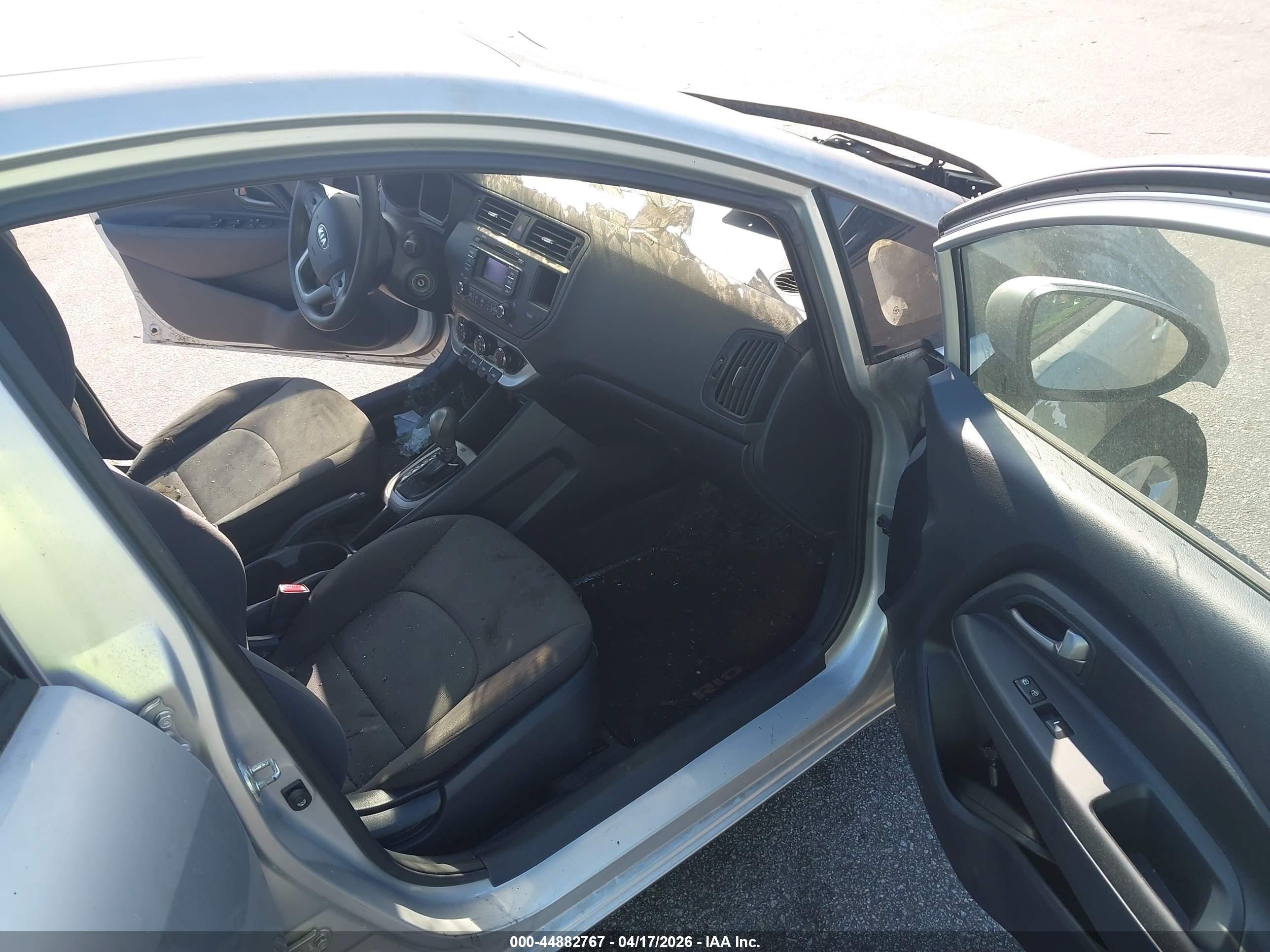 2013 Kia Rio Lx Silver vin: KNADM4A30D6300045