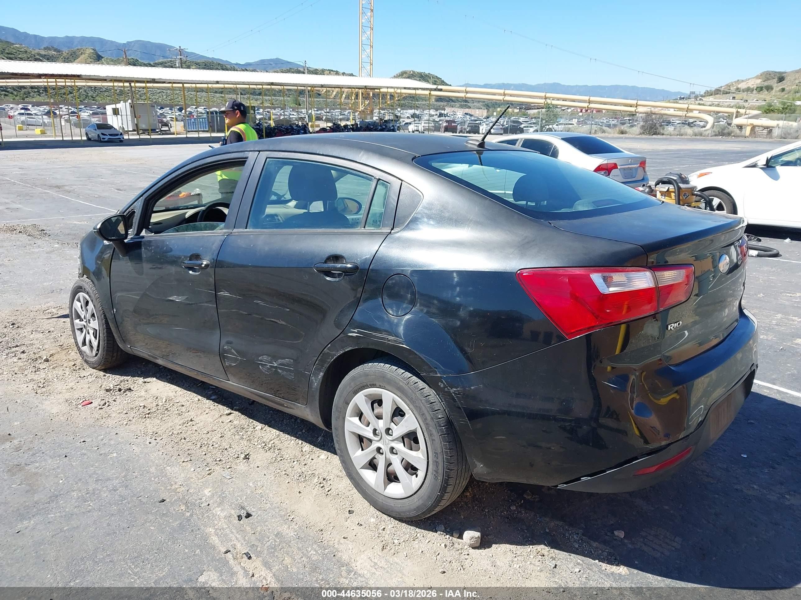 2014 Kia Rio Lx Black vin: KNADM4A30E6336027