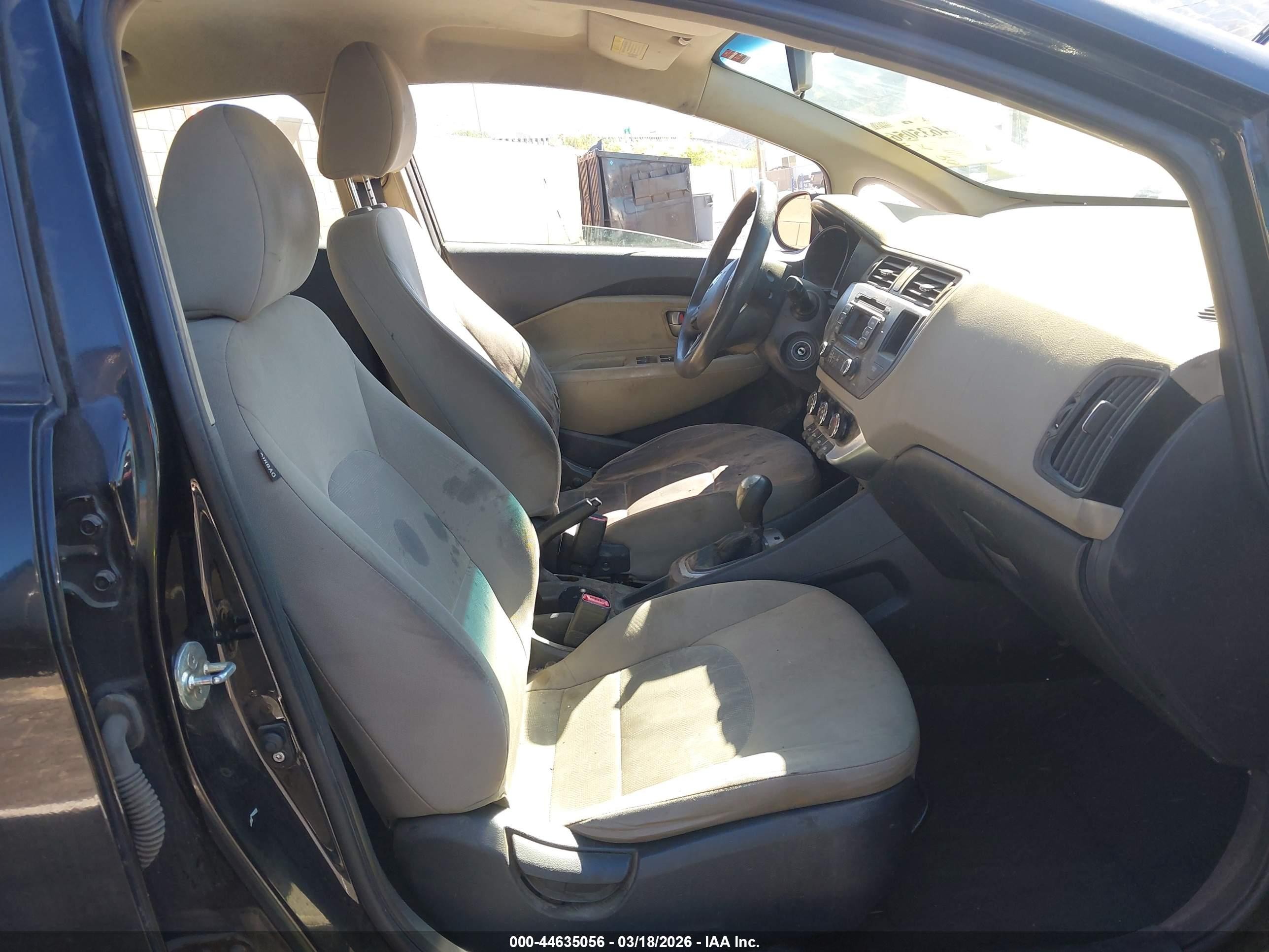 2014 Kia Rio Lx Black vin: KNADM4A30E6336027