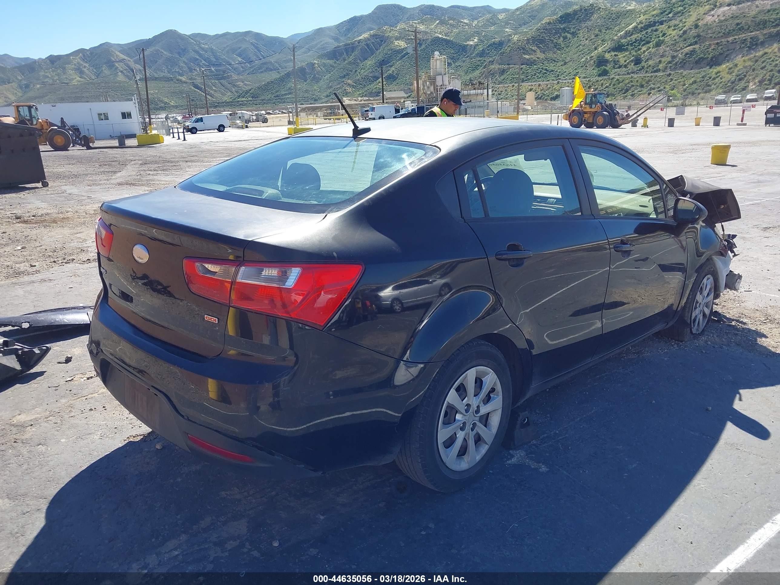 2014 Kia Rio Lx Black vin: KNADM4A30E6336027