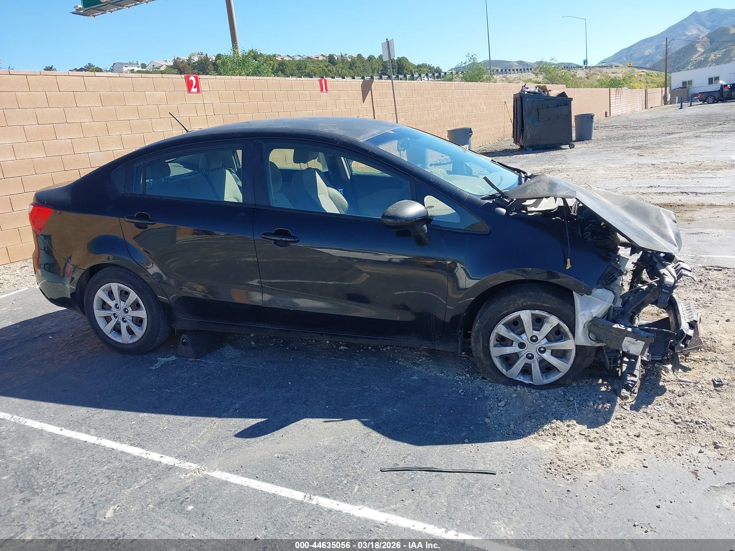 2014 Kia Rio Lx Black vin: KNADM4A30E6336027