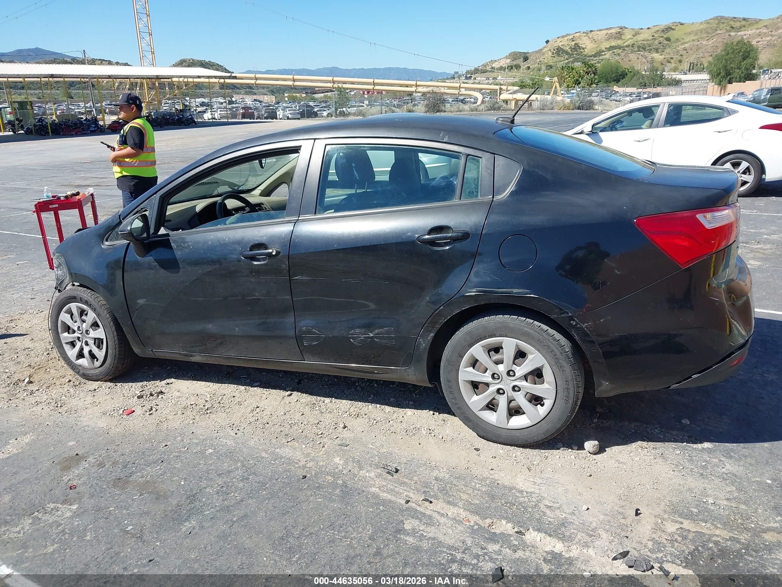 2014 Kia Rio Lx Black vin: KNADM4A30E6336027