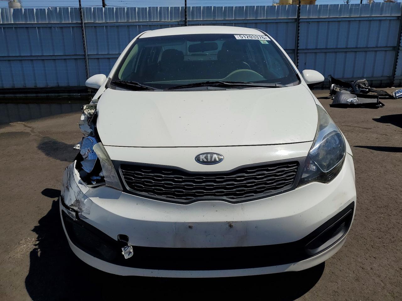 2014 Kia Rio Lx White vin: KNADM4A30E6352826