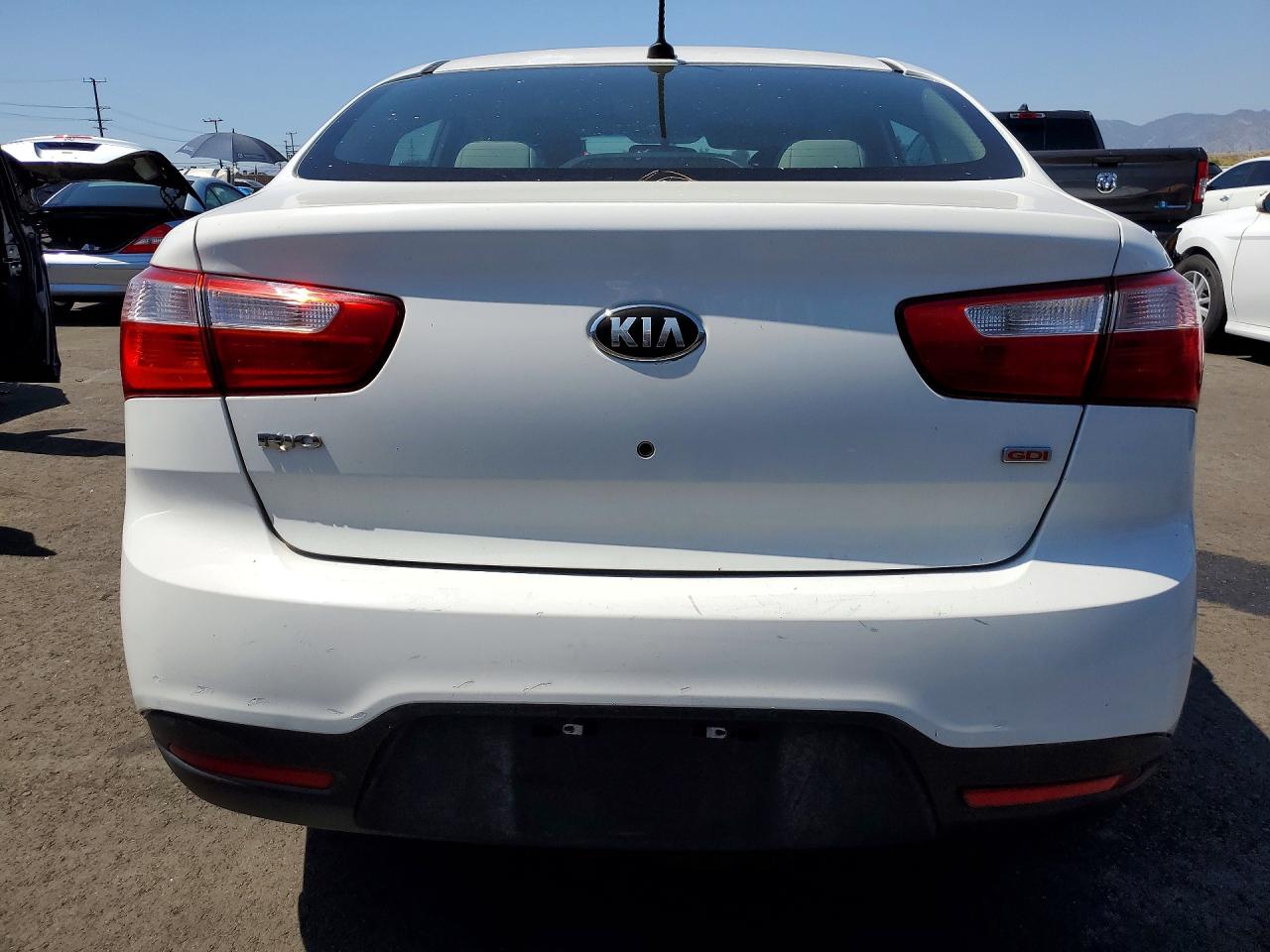 2014 Kia Rio Lx White vin: KNADM4A30E6352826