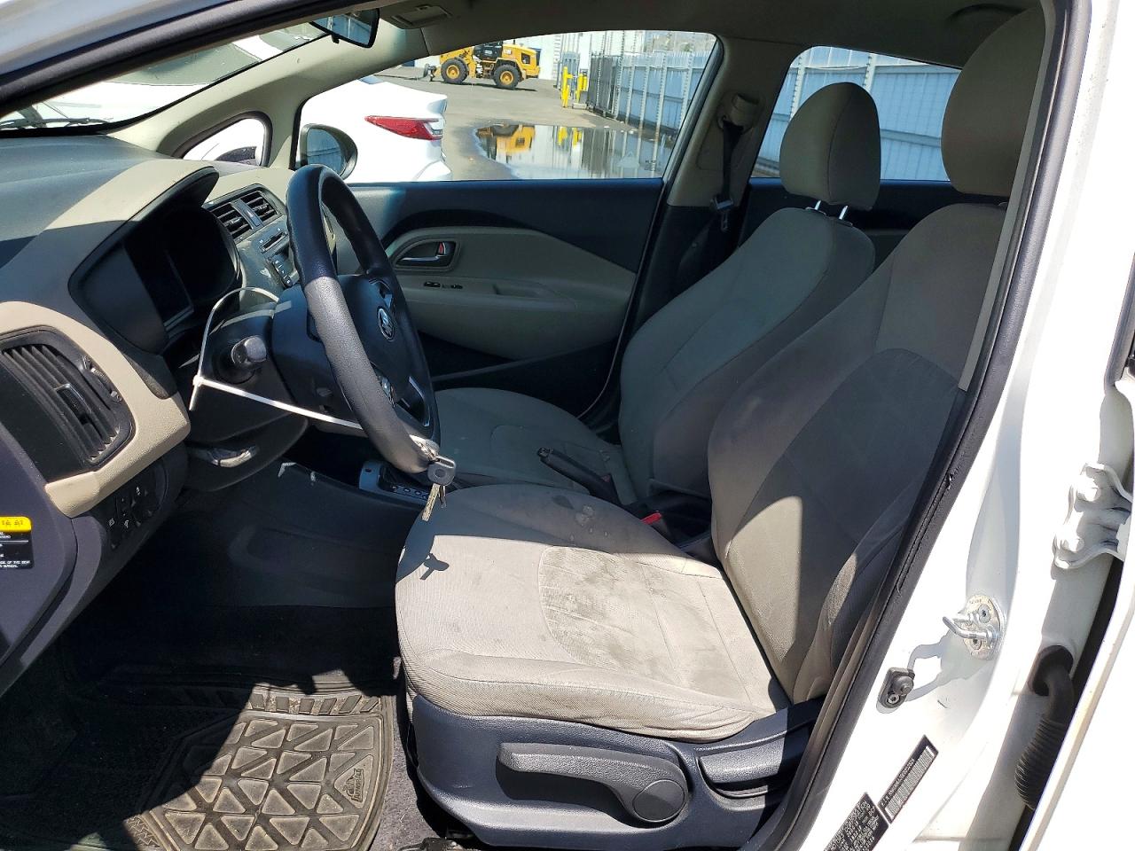 2014 Kia Rio Lx White vin: KNADM4A30E6352826