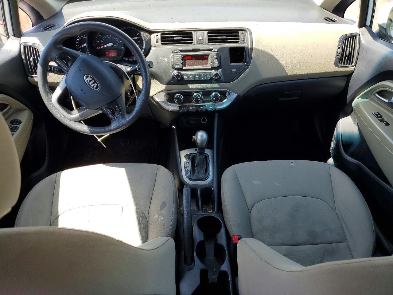 2014 Kia Rio Lx White vin: KNADM4A30E6352826
