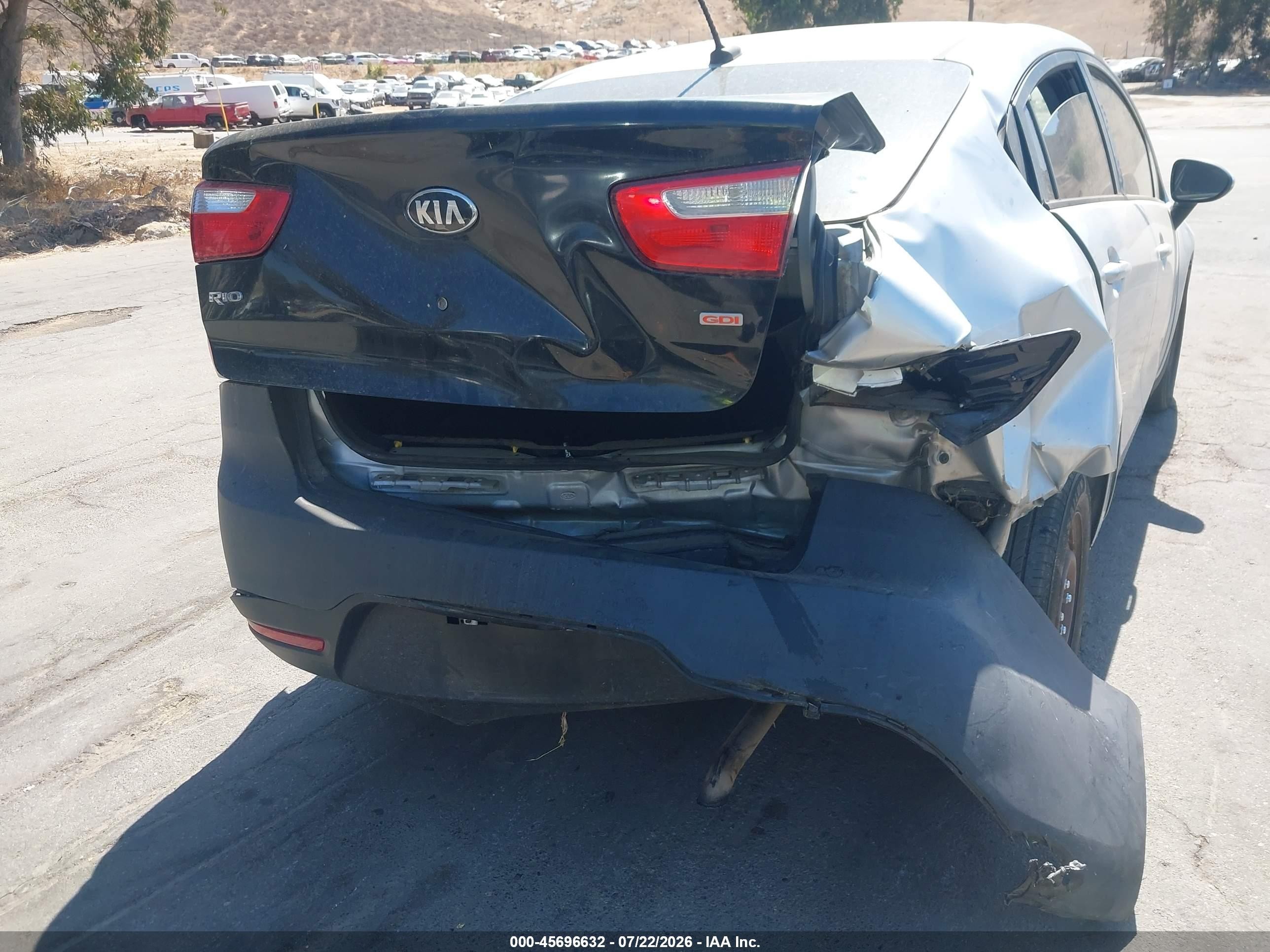 2014 Kia Rio Lx Silver vin: KNADM4A30E6363230