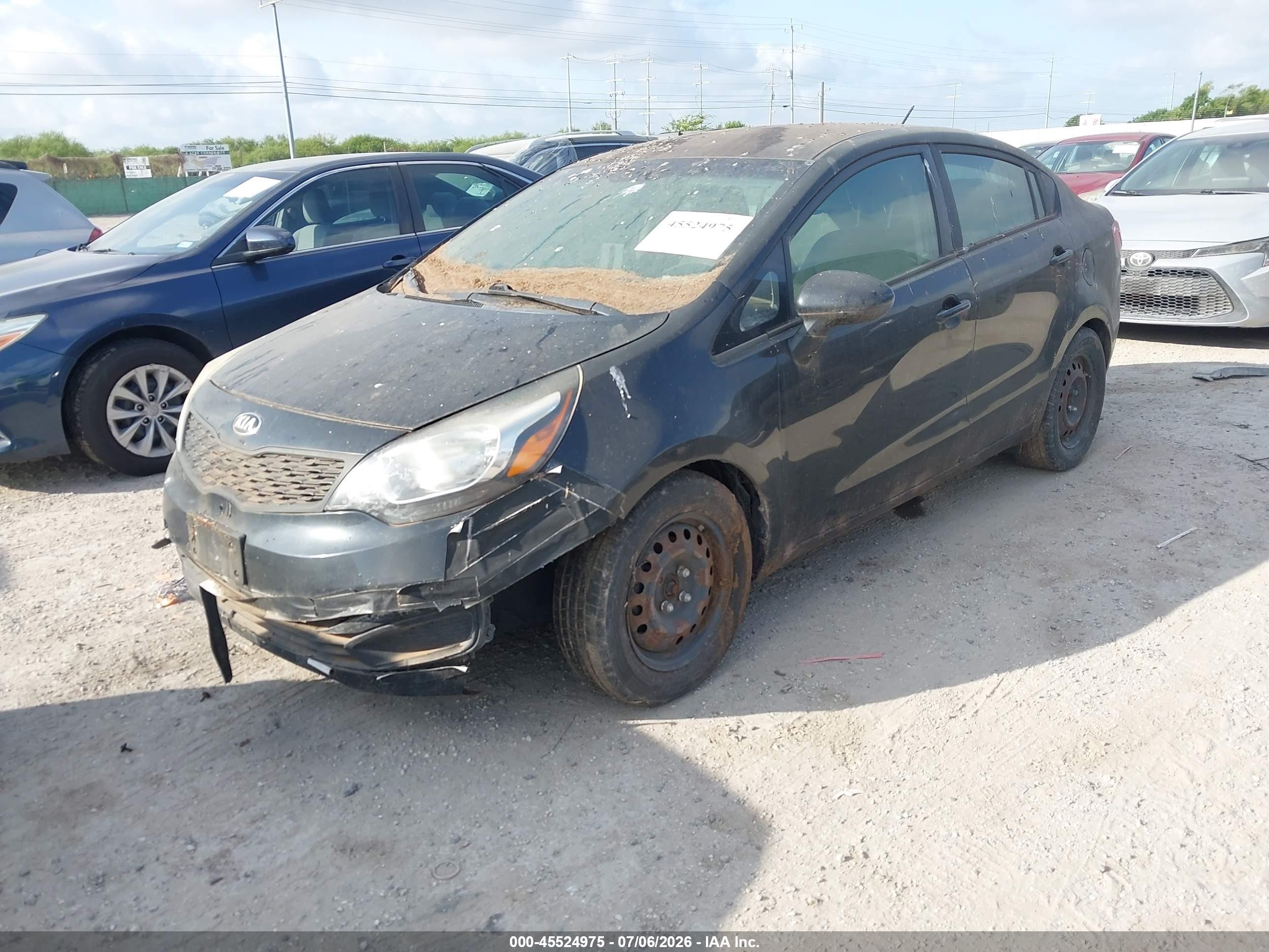 2014 Kia Rio Lx Black vin: KNADM4A30E6399046