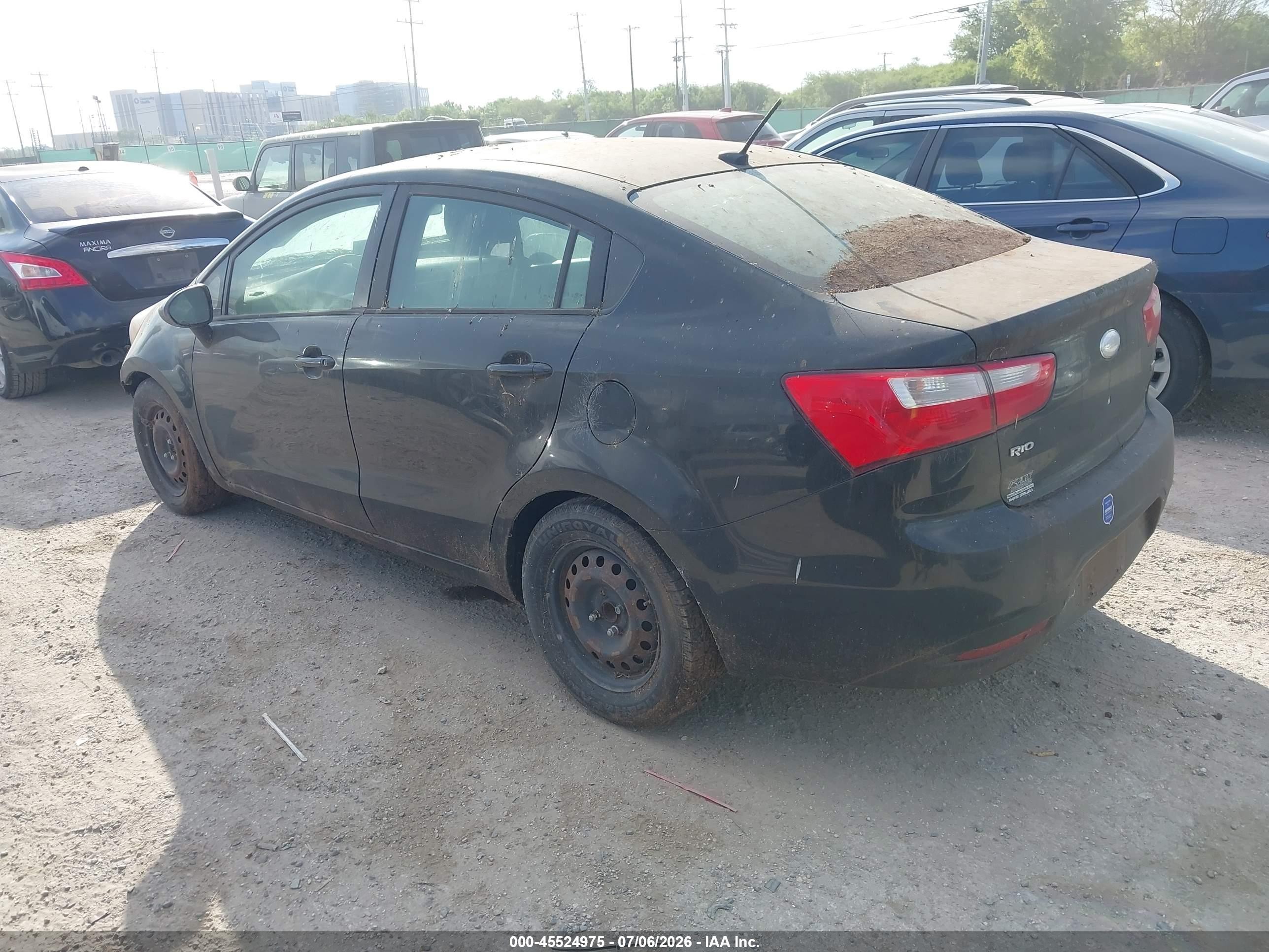 2014 Kia Rio Lx Black vin: KNADM4A30E6399046