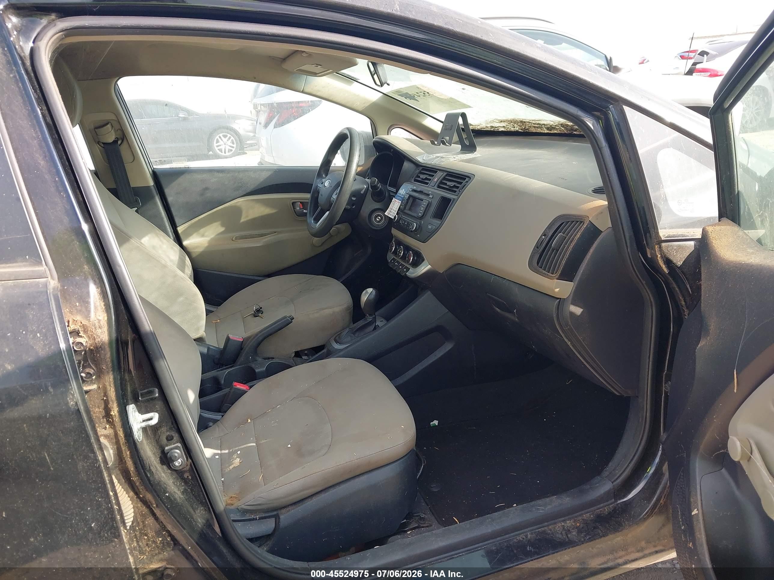 2014 Kia Rio Lx Black vin: KNADM4A30E6399046