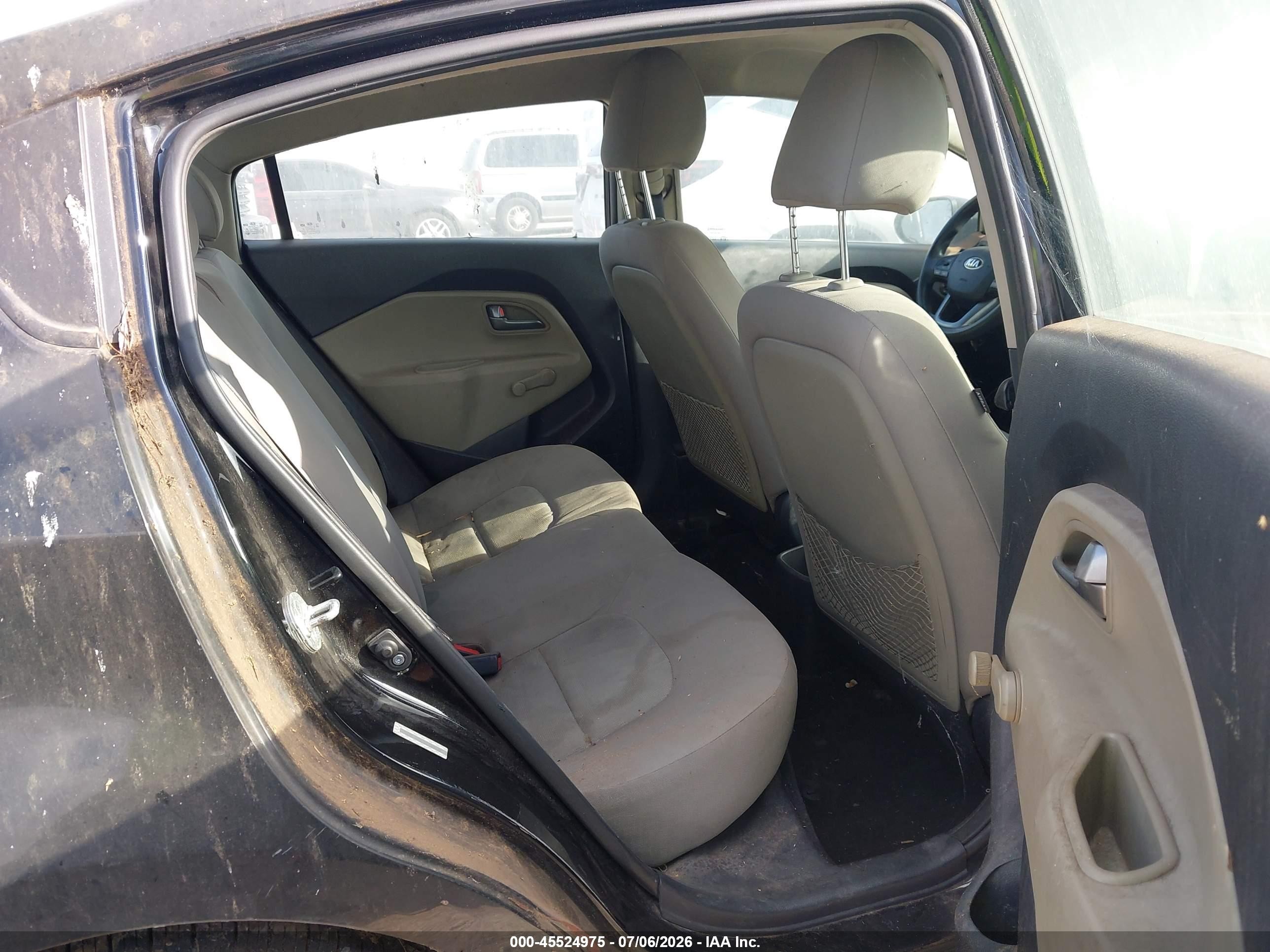 2014 Kia Rio Lx Black vin: KNADM4A30E6399046