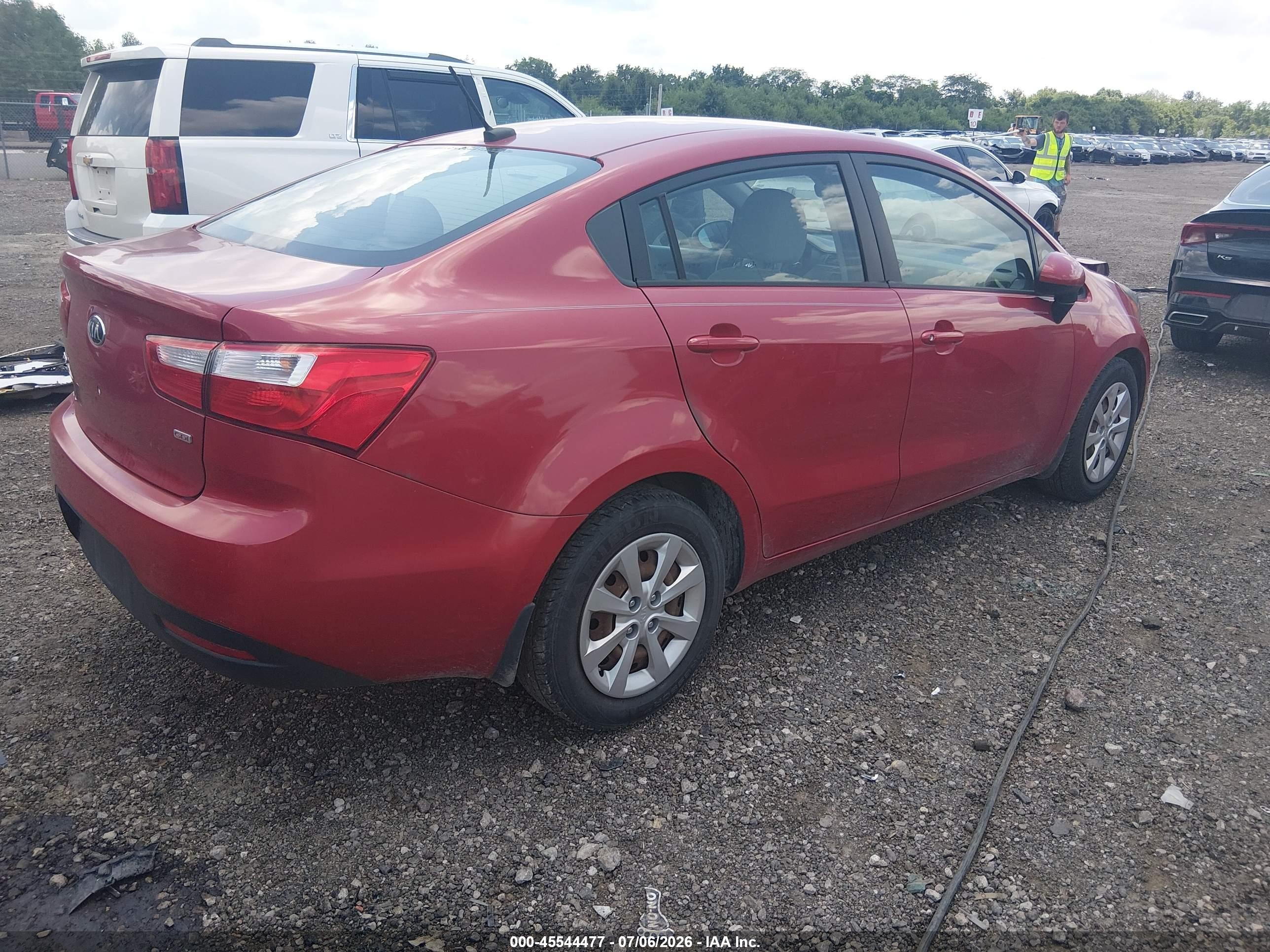 2015 Kia Rio Lx Red vin: KNADM4A30F6424450