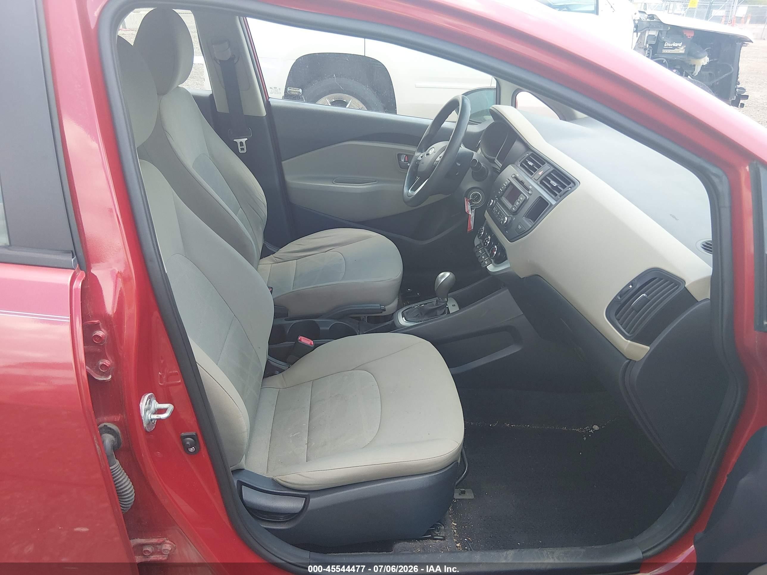 2015 Kia Rio Lx Red vin: KNADM4A30F6424450
