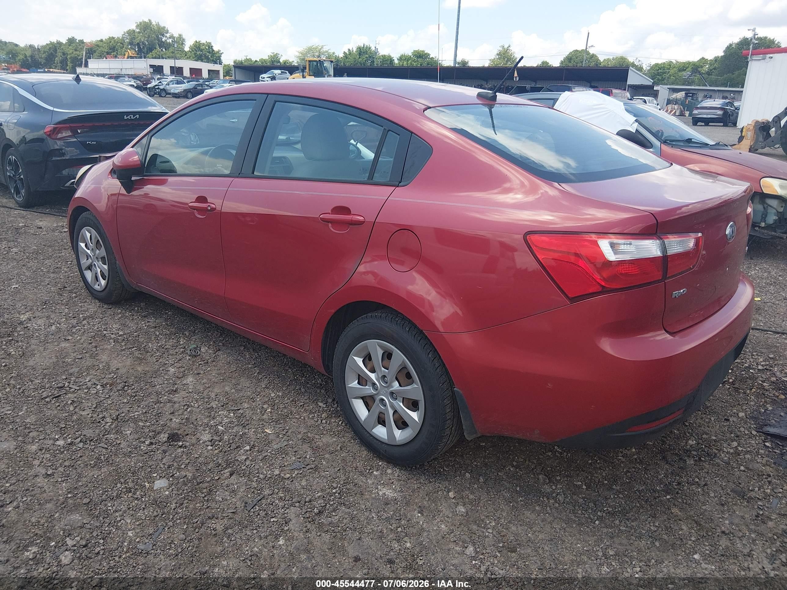 2015 Kia Rio Lx Red vin: KNADM4A30F6424450